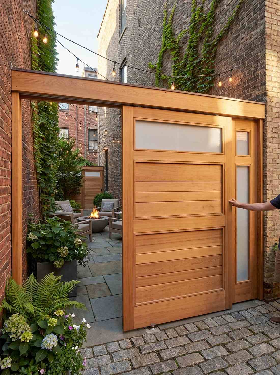 sliding panel gate