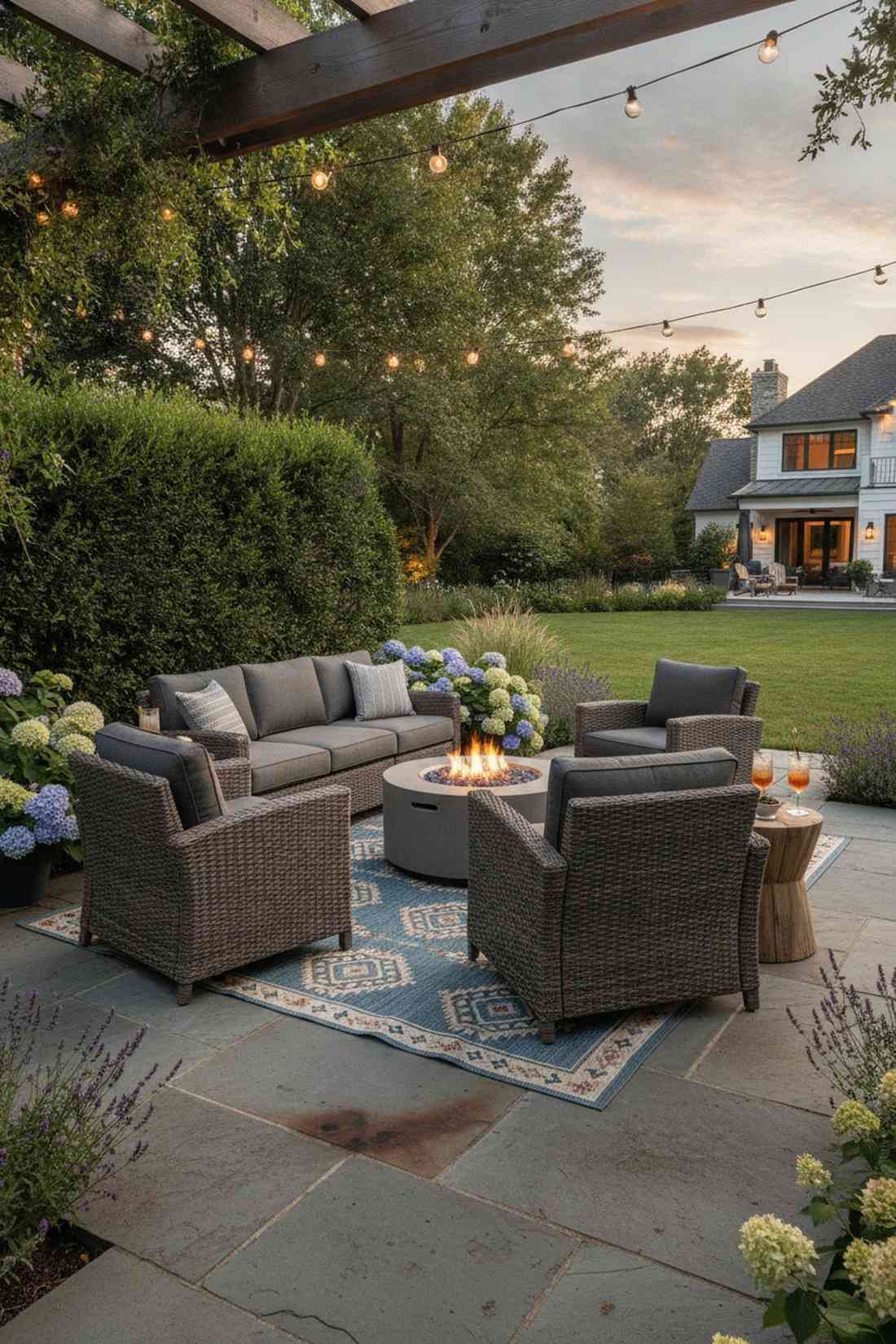 sofa and chairs conversation grouping
