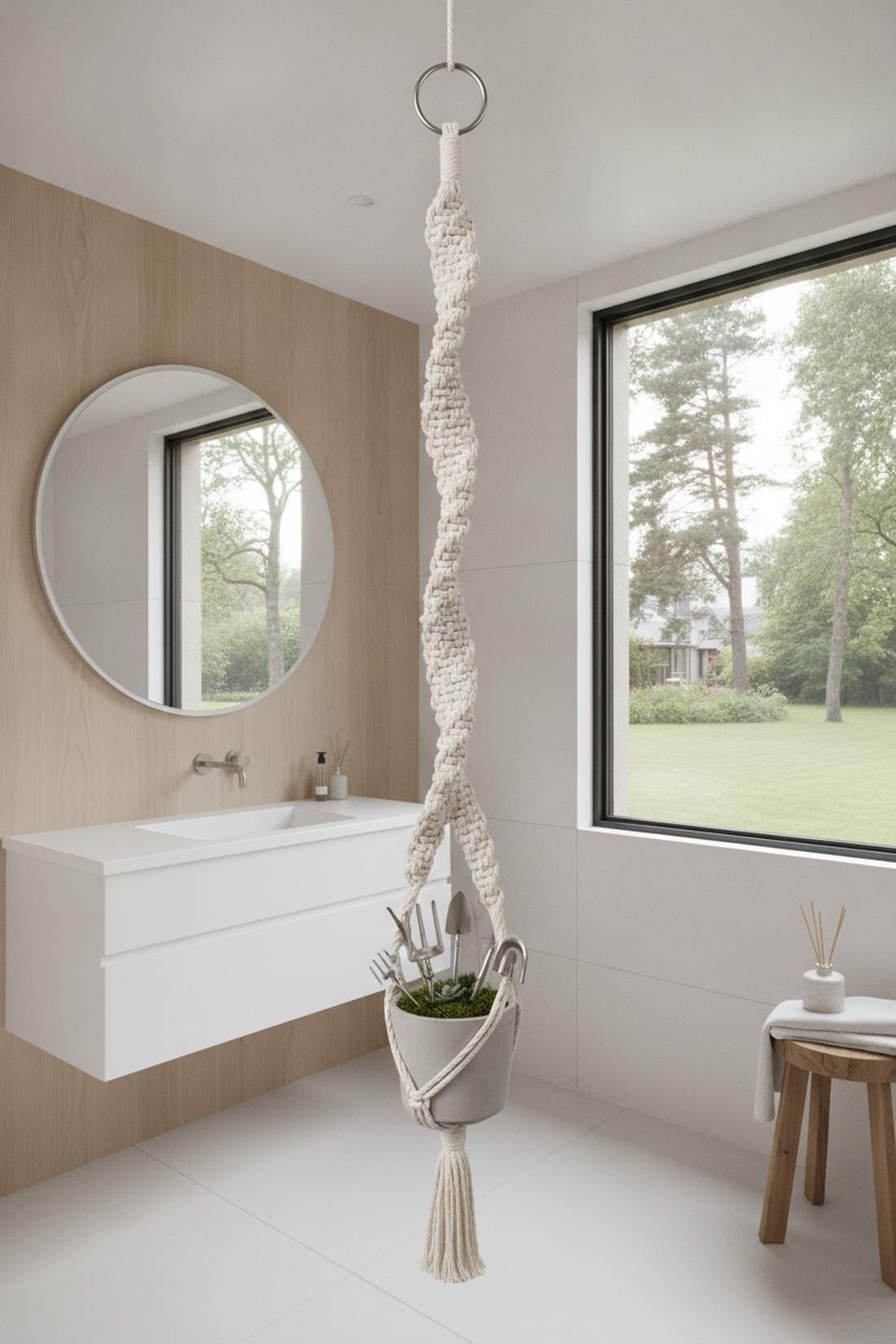 spiral twist rope hanger