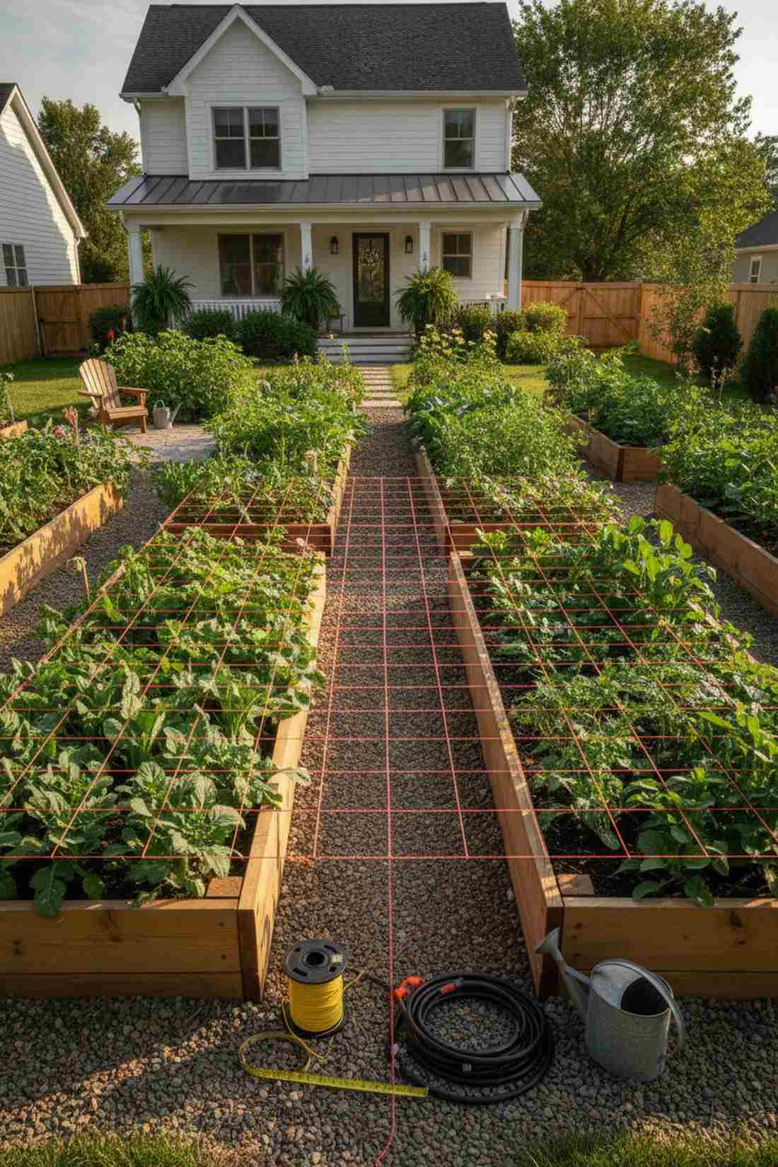standardized 30 inch beds with 18 inch paths