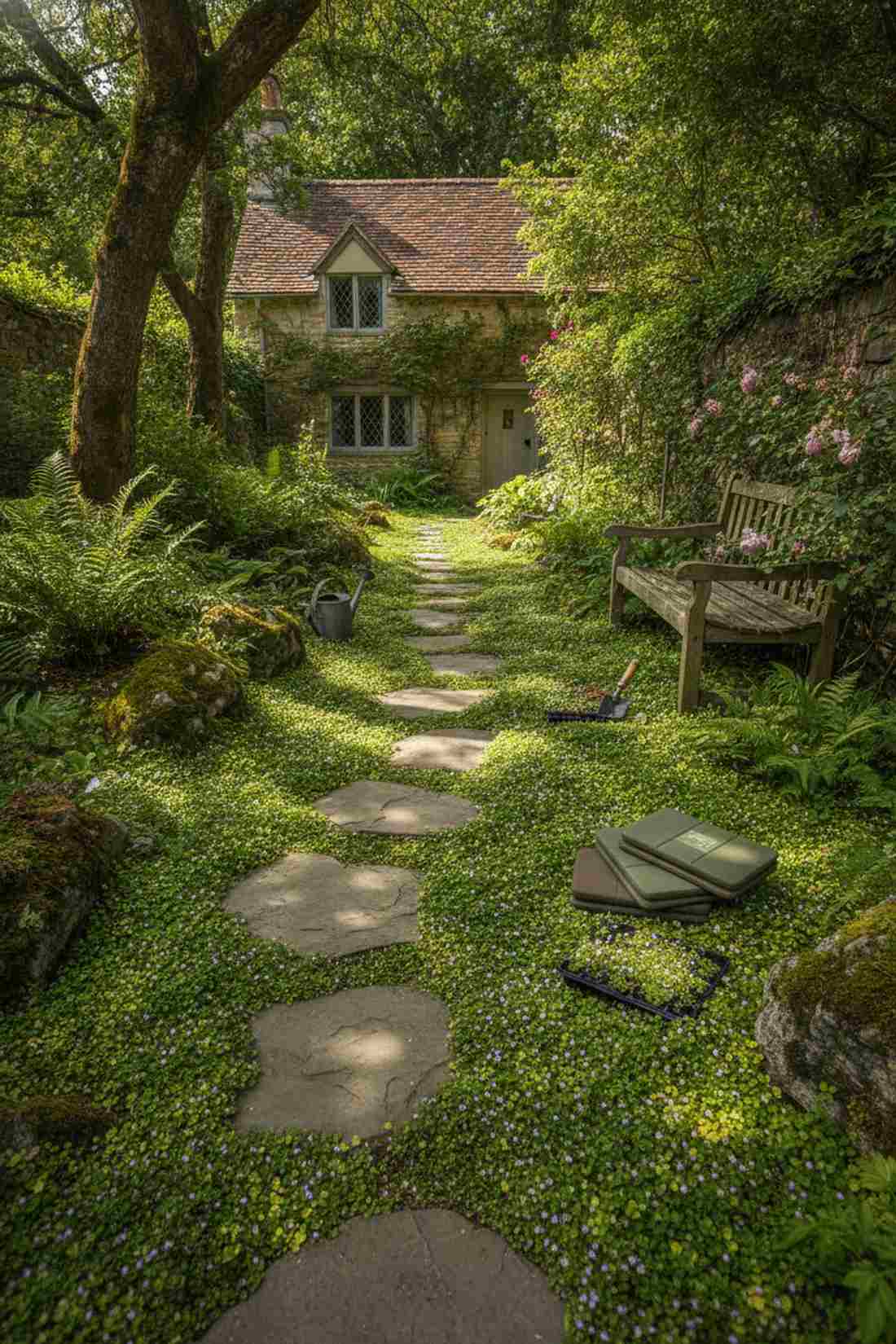 stepping stone pathway plantings