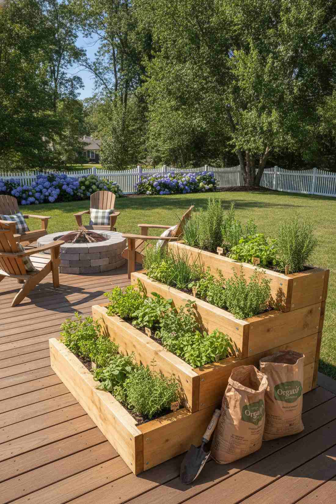 tiered planter stairs