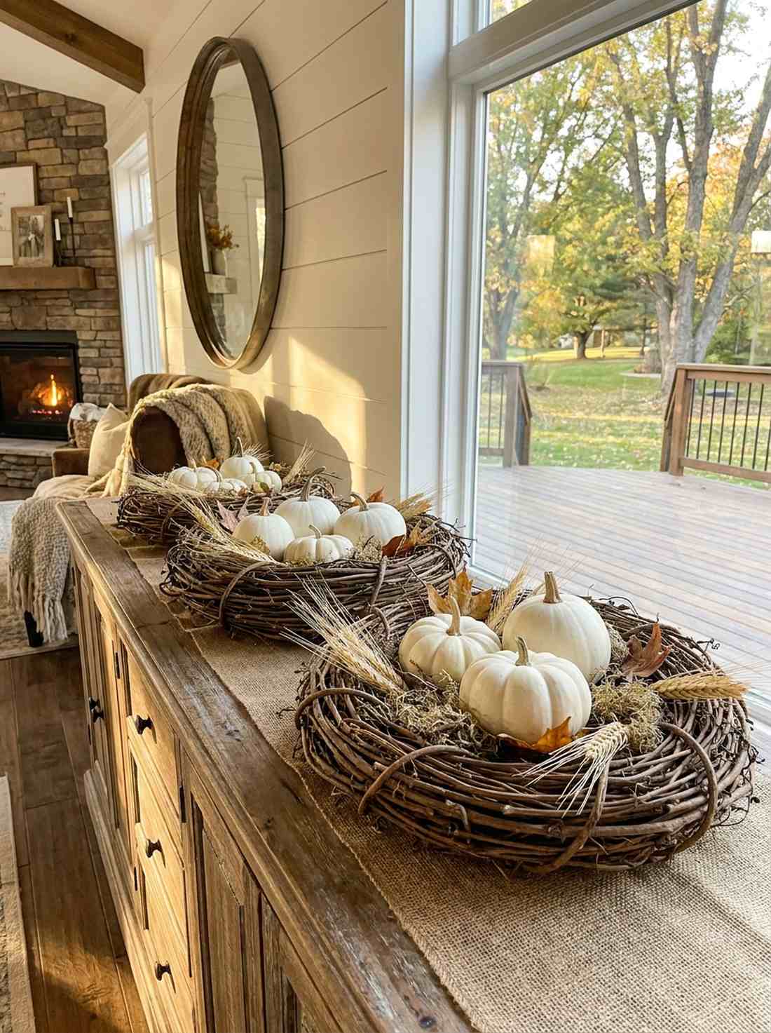 twig branch pumpkin nests