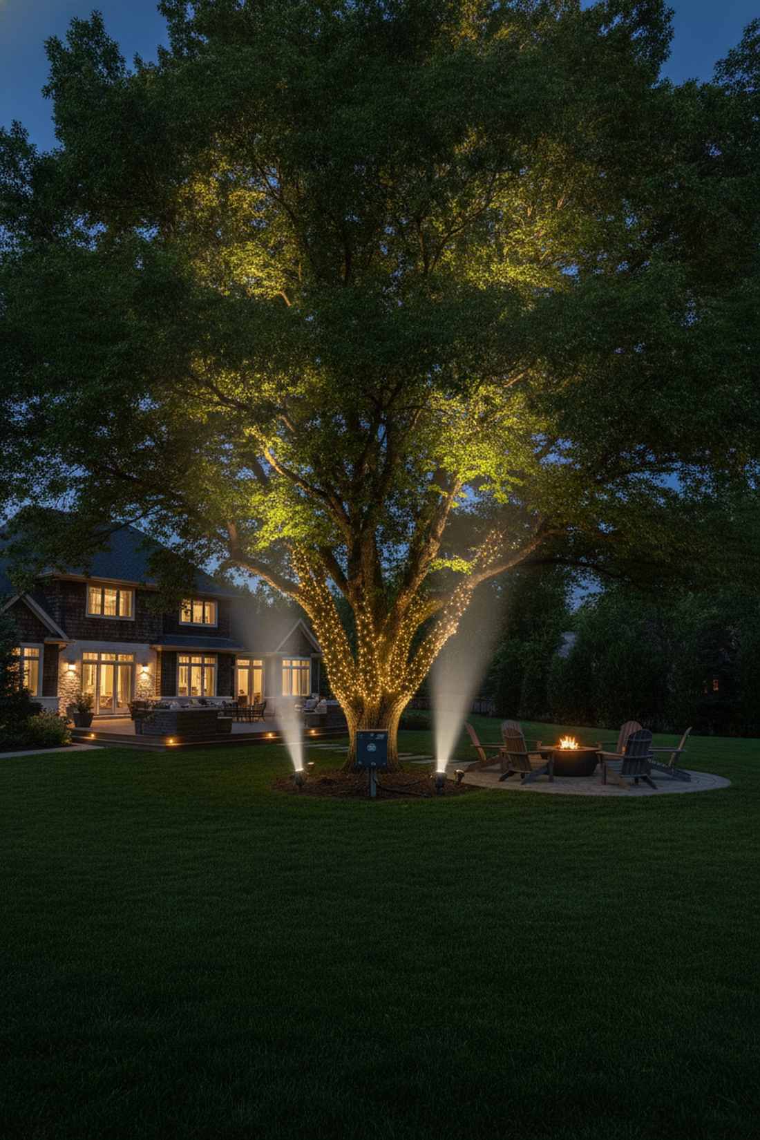 upward illuminated crown