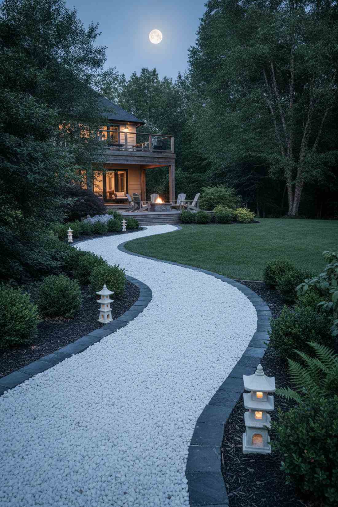 white quartz gravel brightness