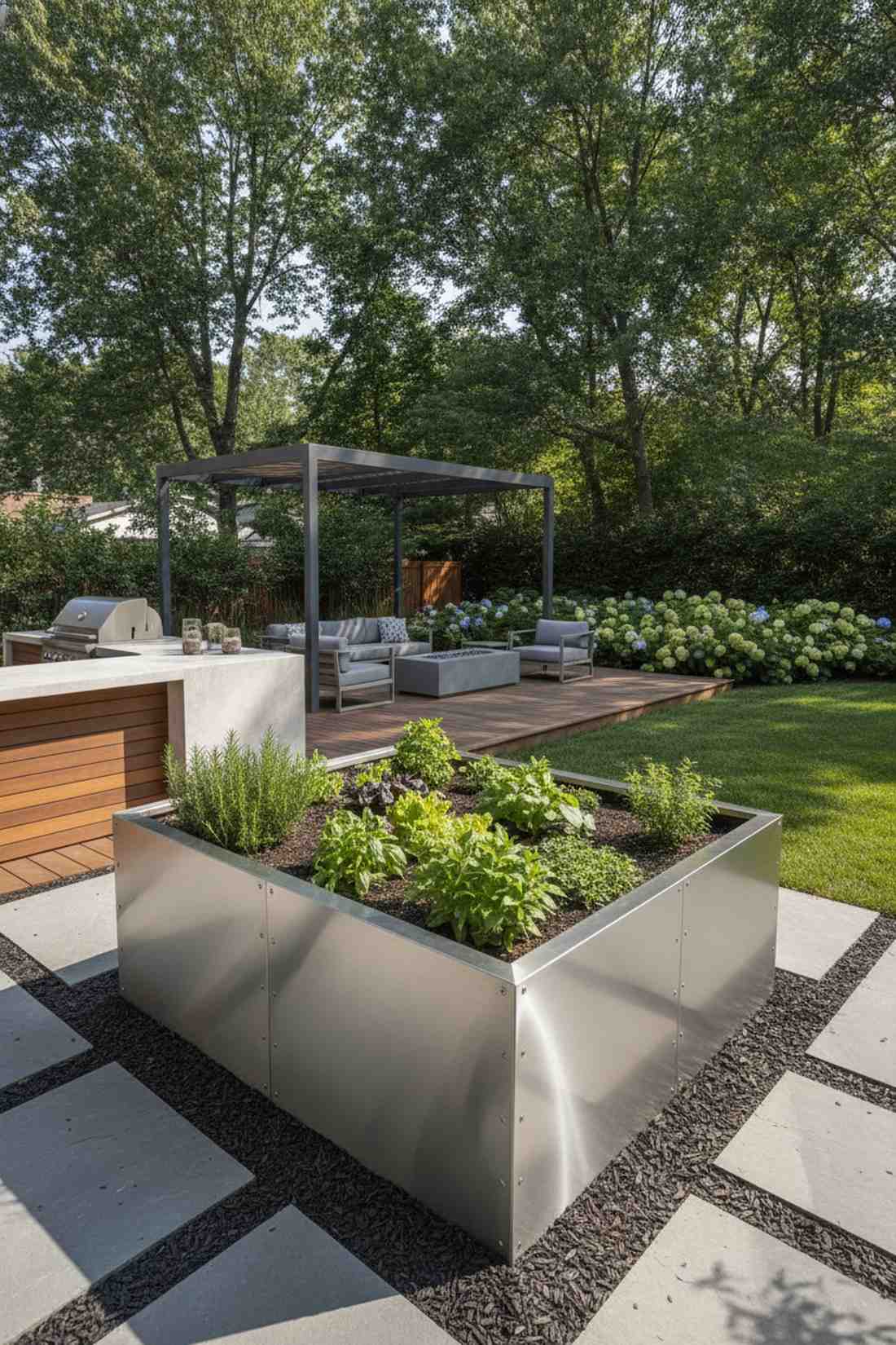 brushed stainless accent