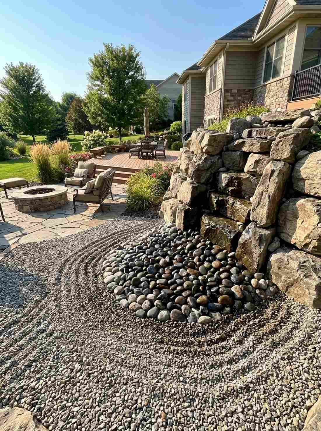 dry waterfall gravel collection