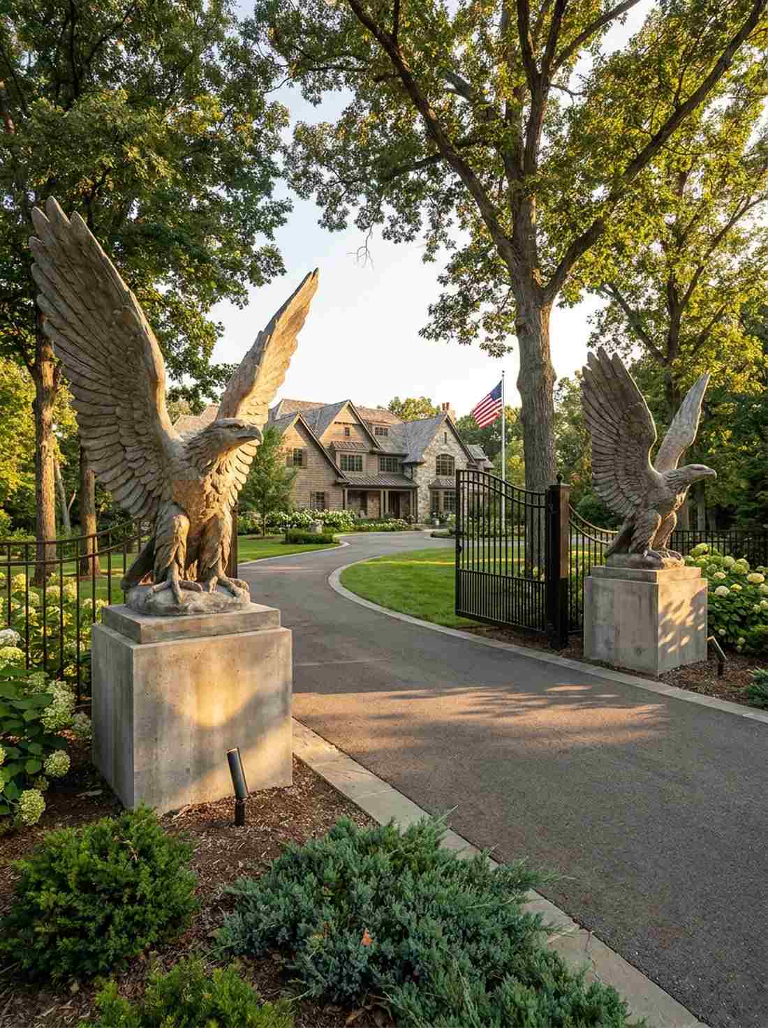 eagle with spread wings