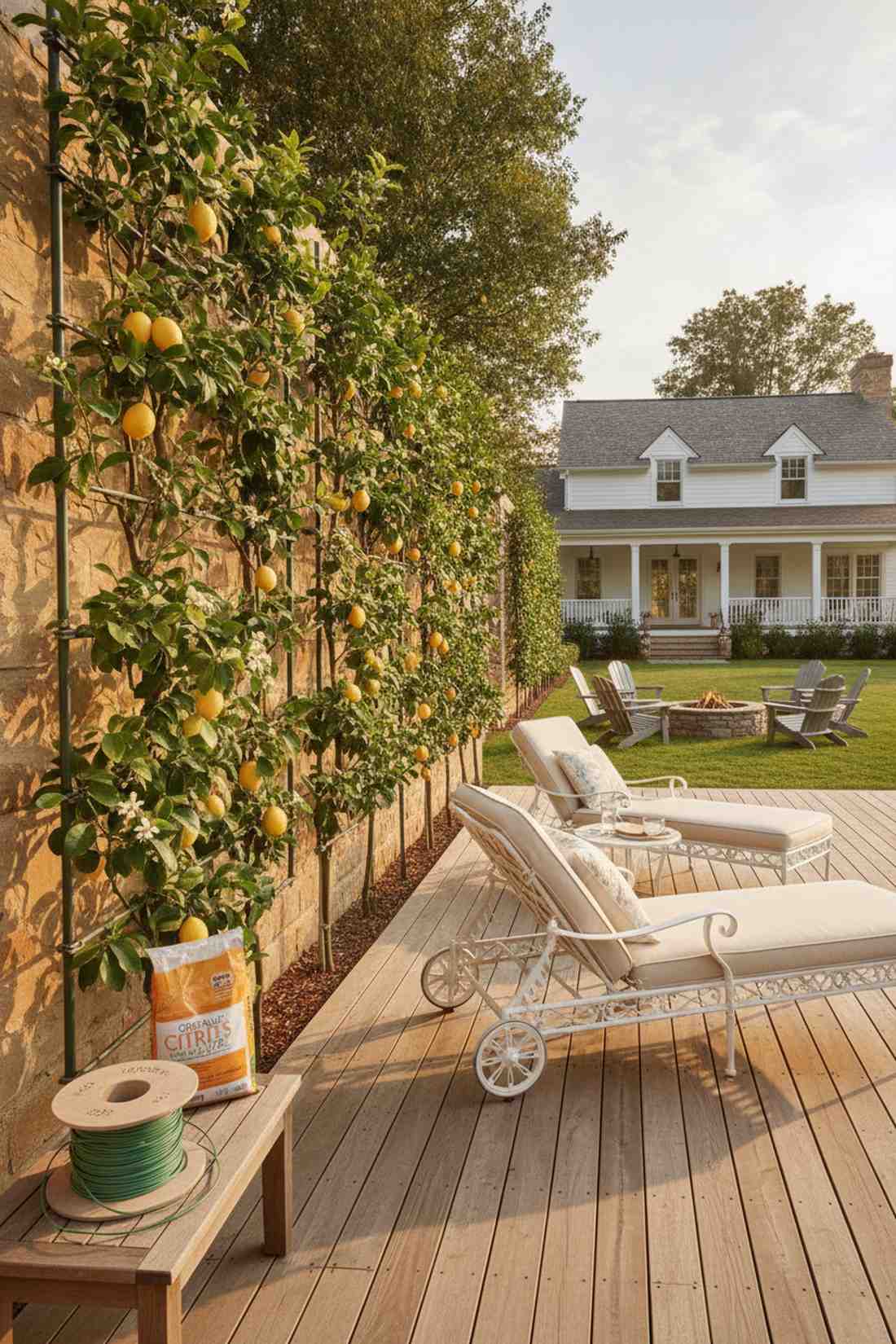 espaliered citrus walls