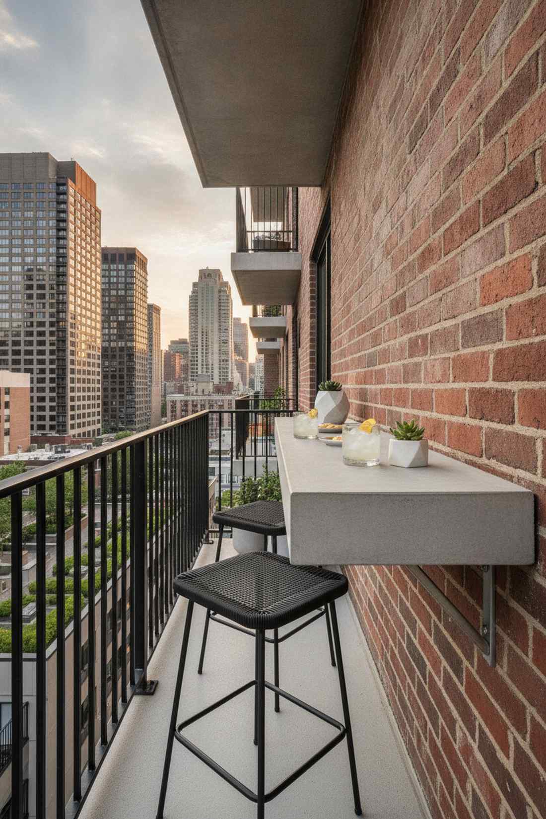 floating concrete bar shelf