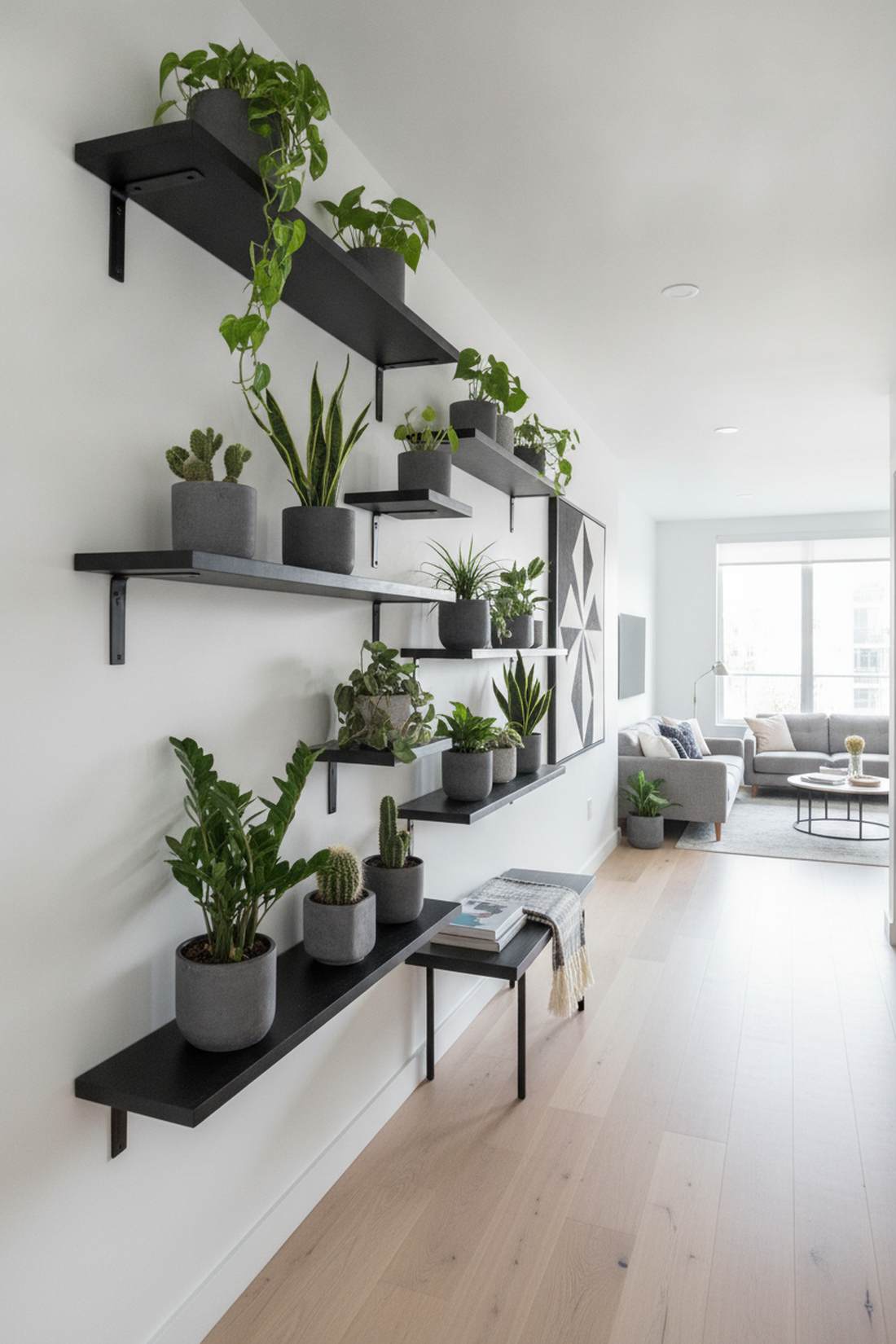 floating shelf array
