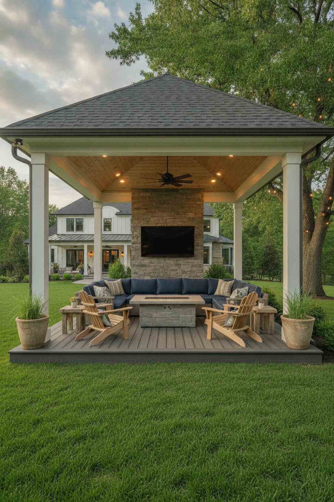 full roof pavilion deck