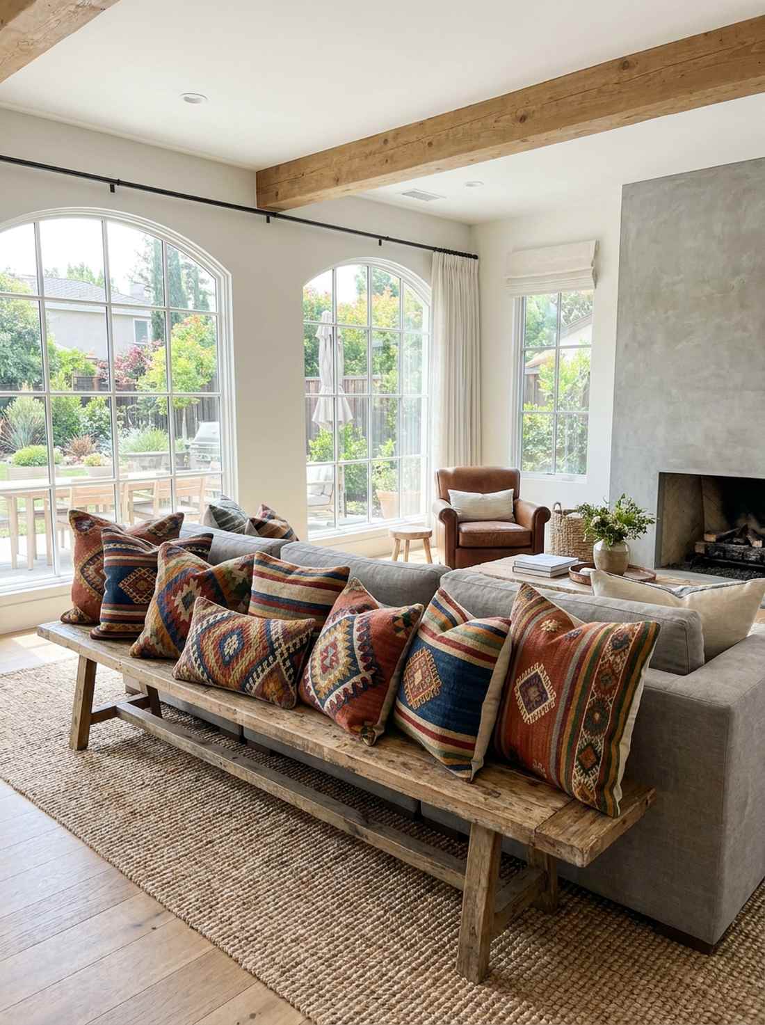 kilim pillows in geometric patterns