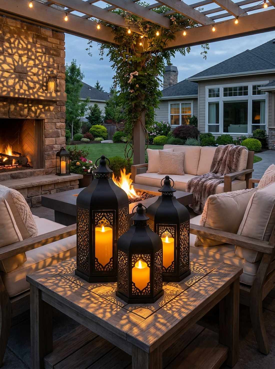 moroccan lanterns in matte black