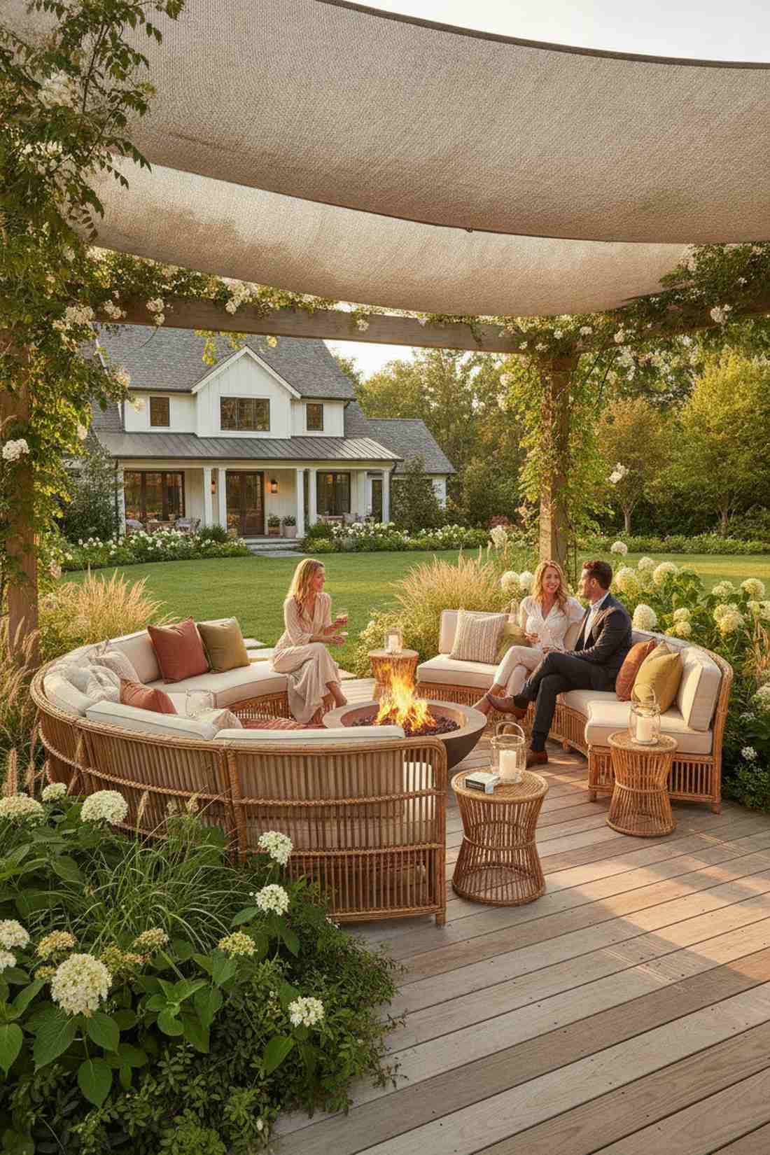 natural rattan curved sofas
