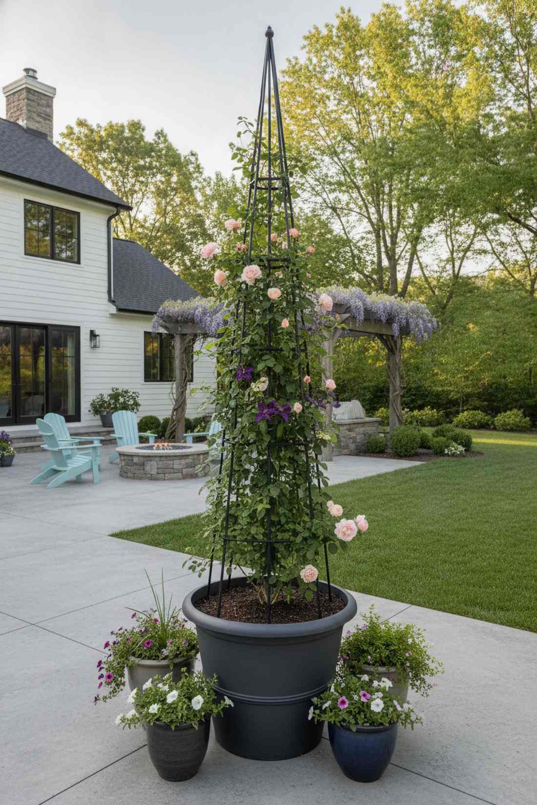 obelisk tower for container gardens