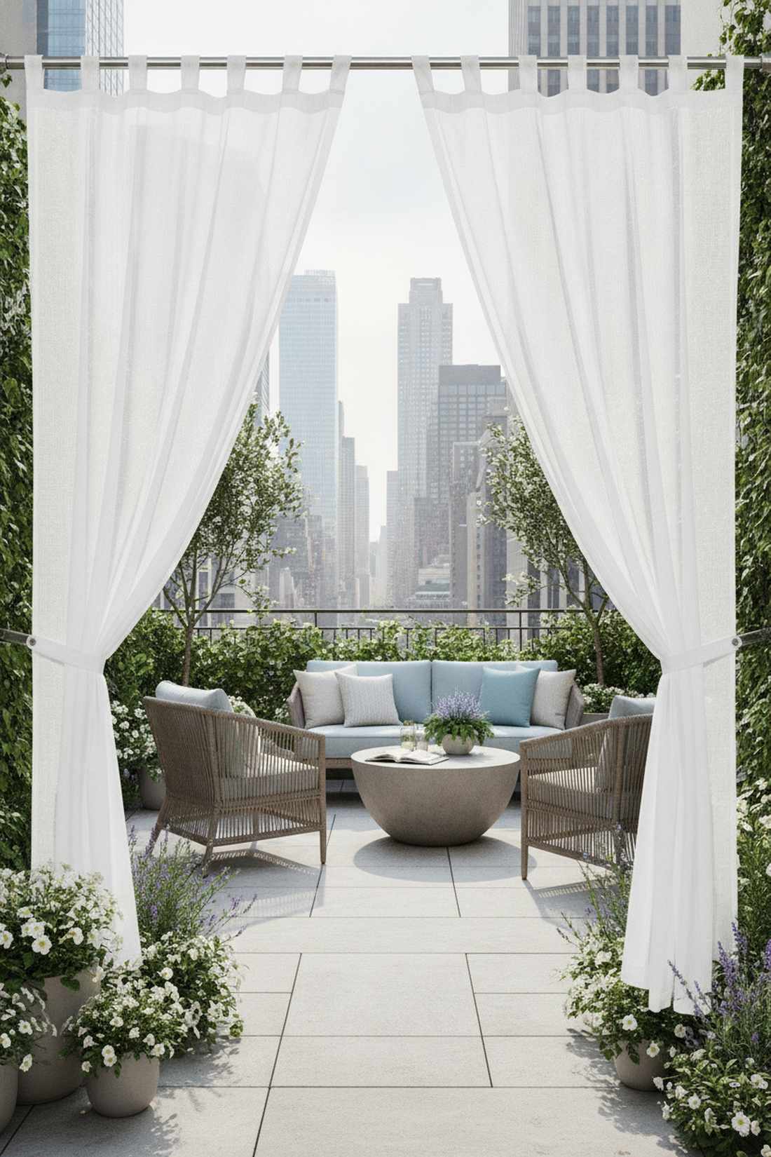 outdoor sheer curtain panels