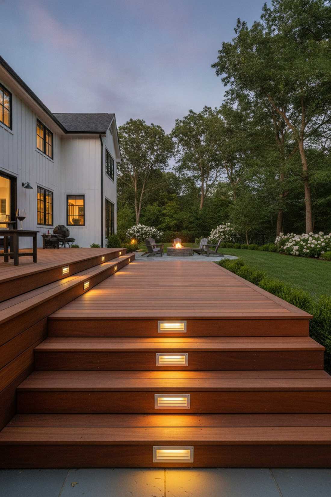 riser mounted step lights