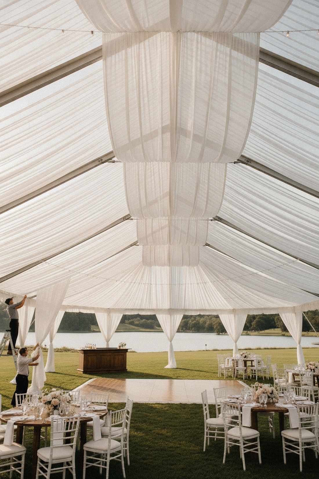 sheer fabric tent liner