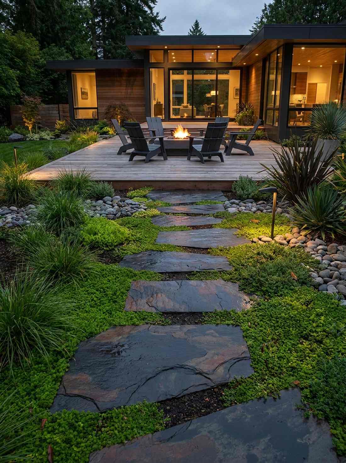slate stepping stones