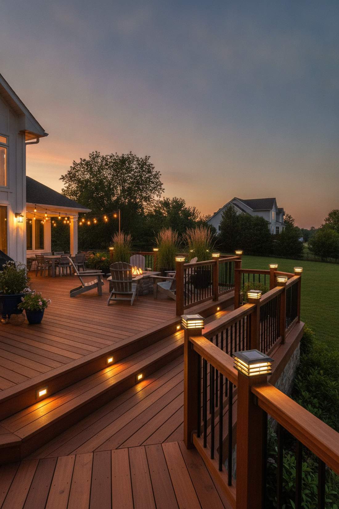 solar deck post cap lights