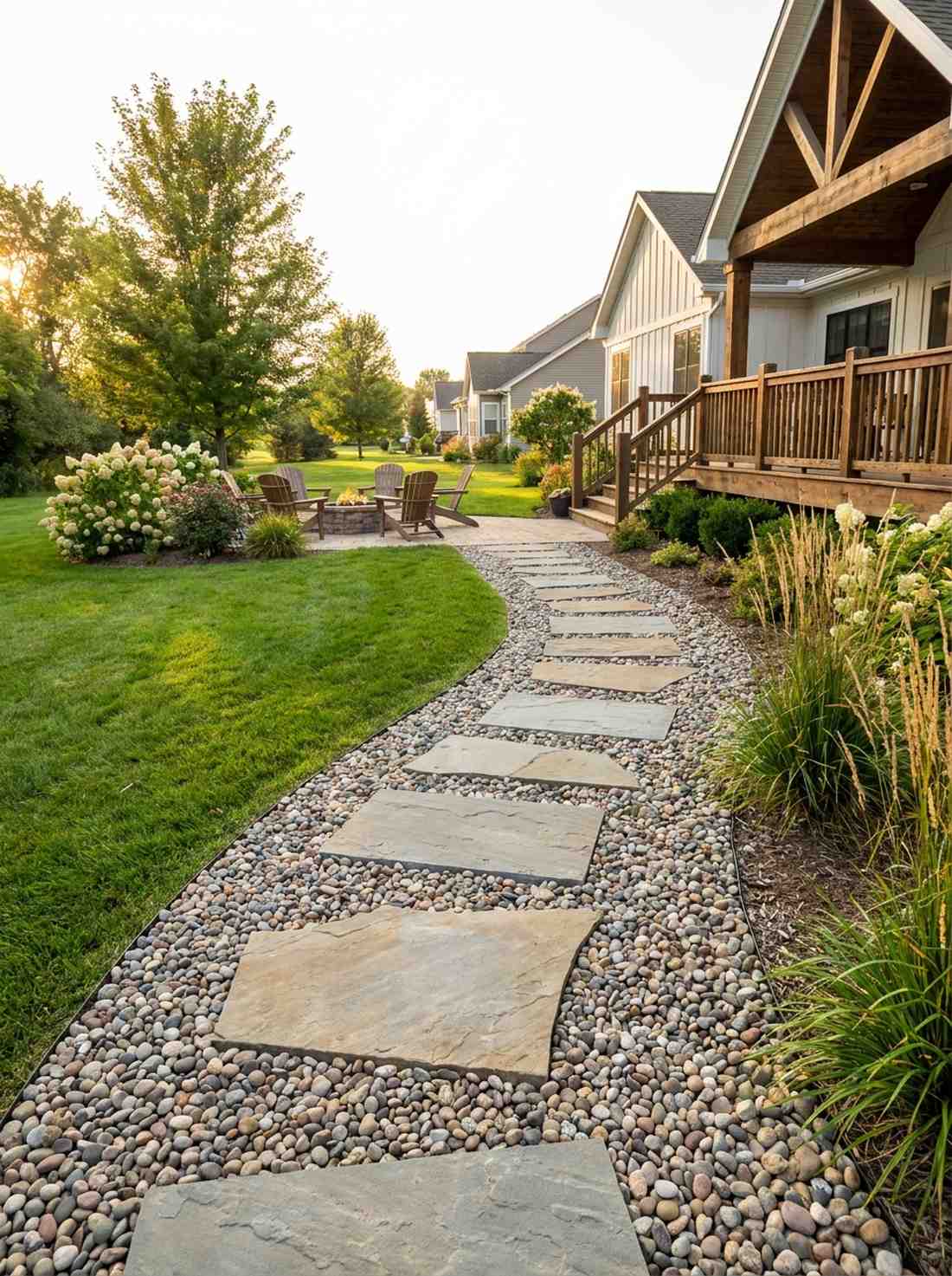 stepping stone gravel path