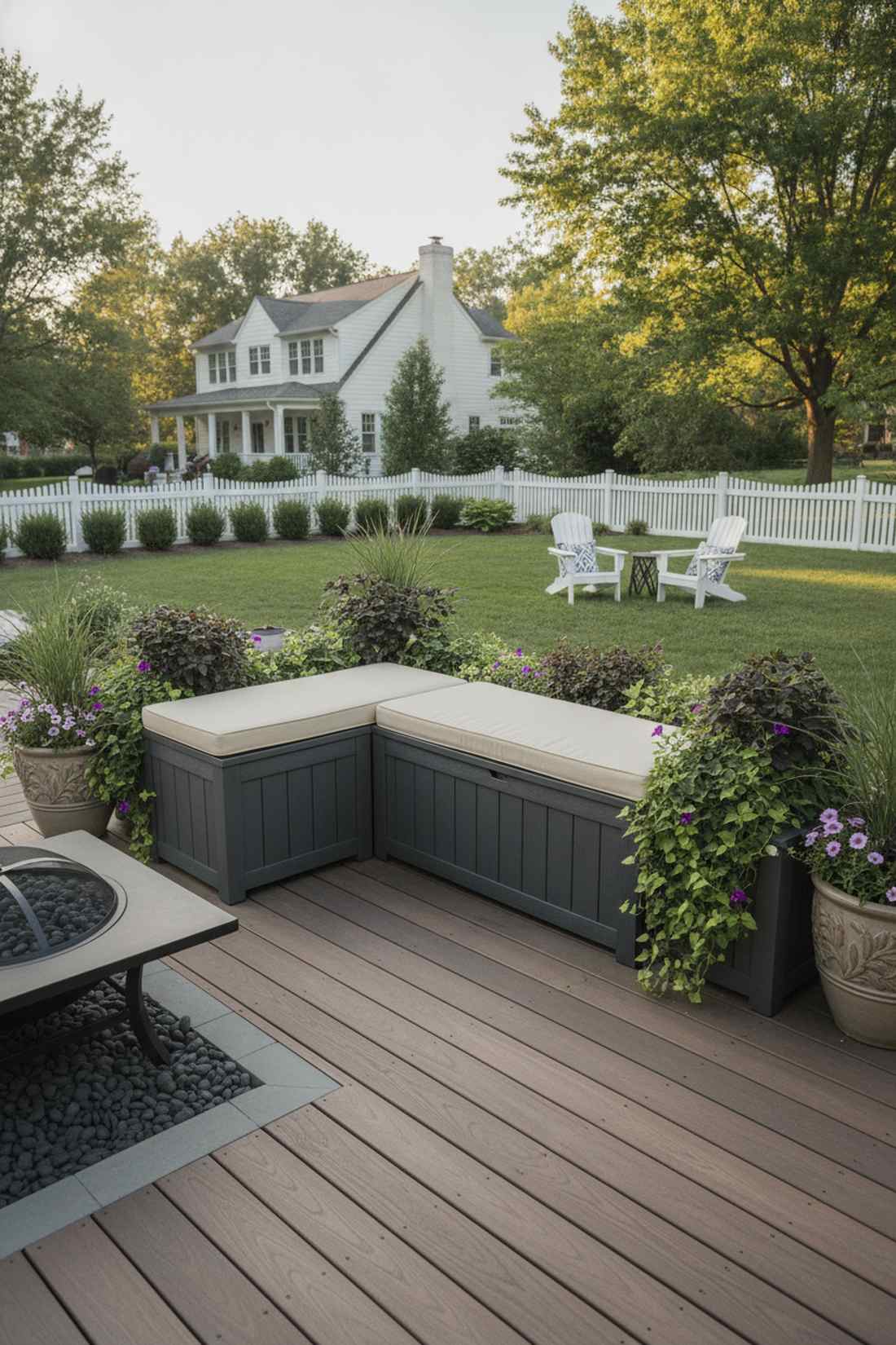 storage bench planters