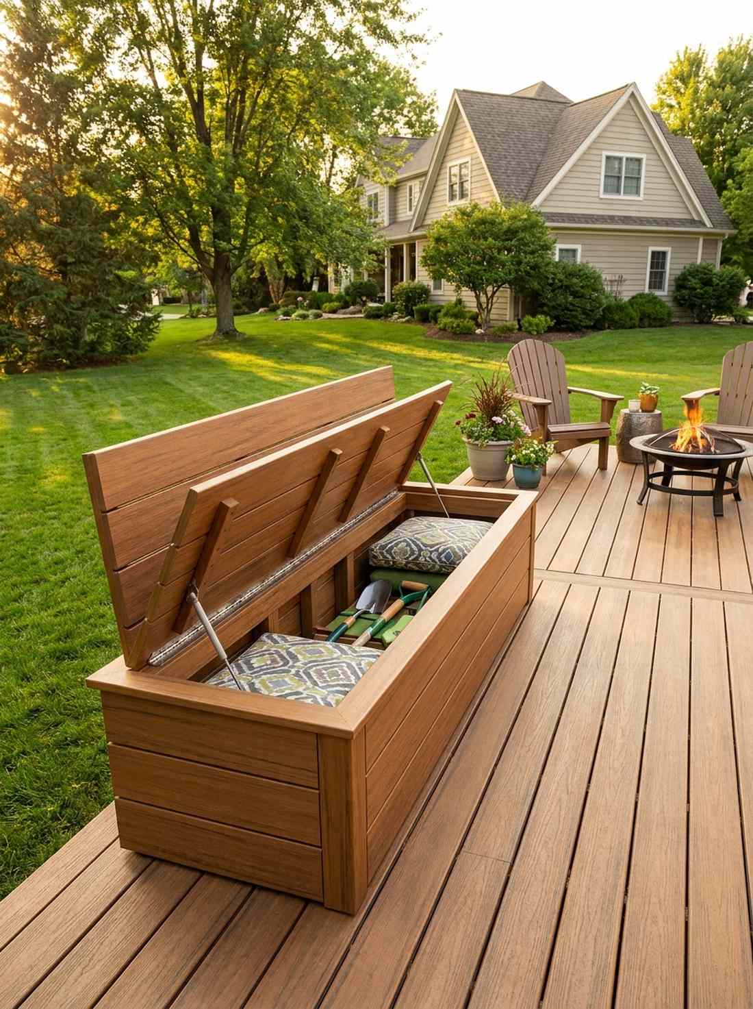 storage bench with lift top seat