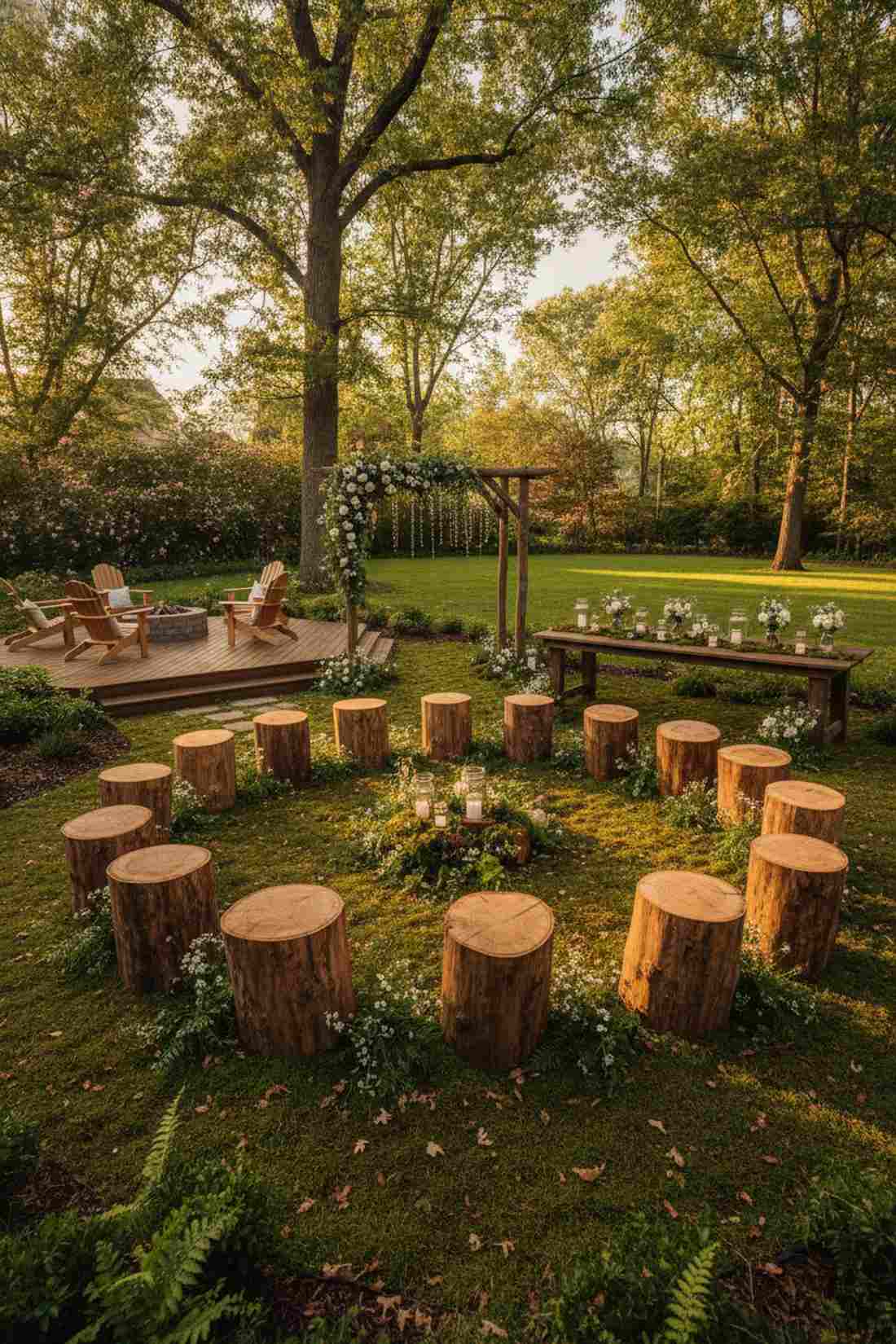 tree stump seats