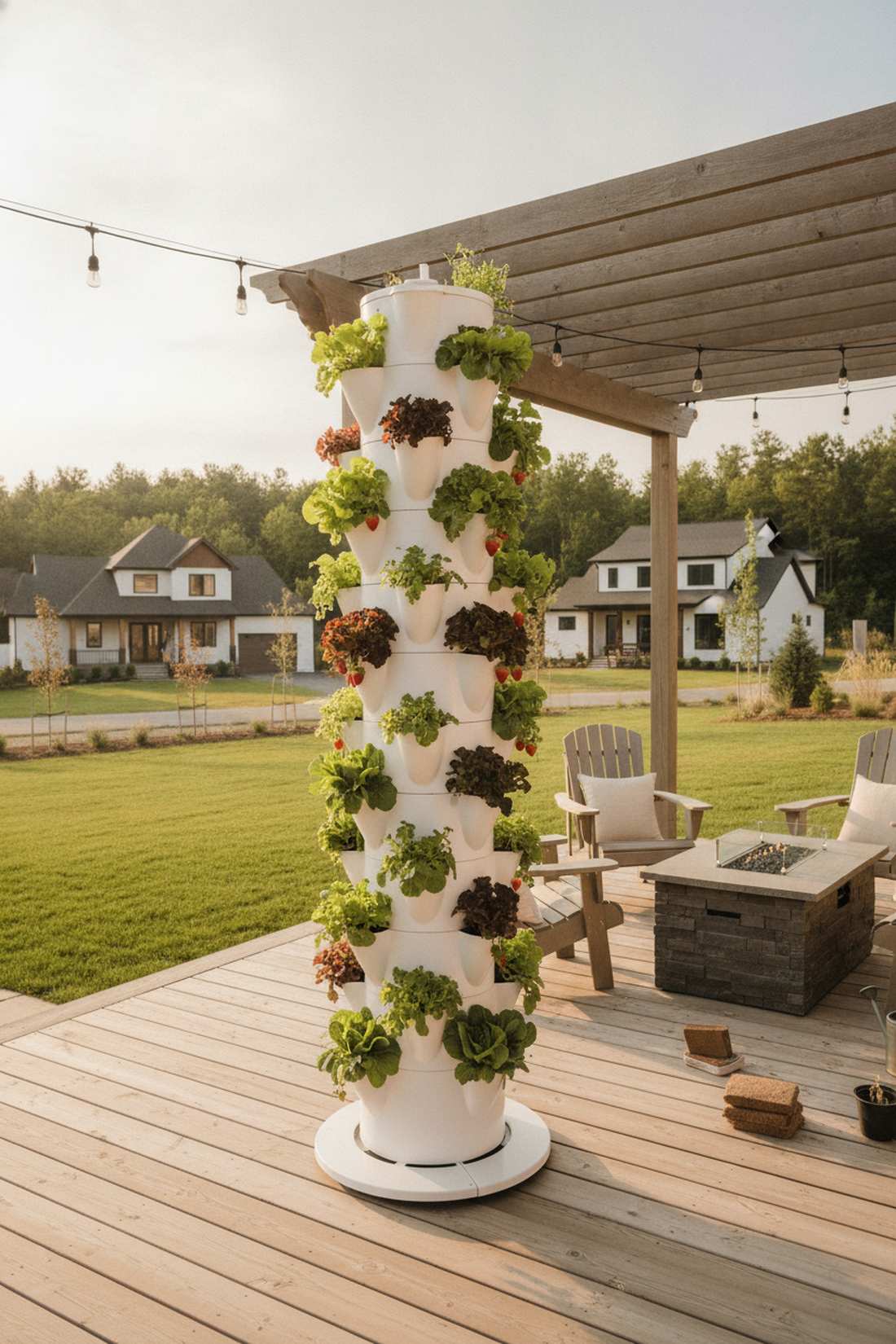 vertical tower planter columns