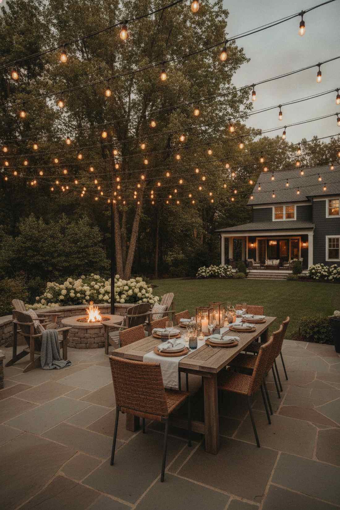 vintage string light canopies