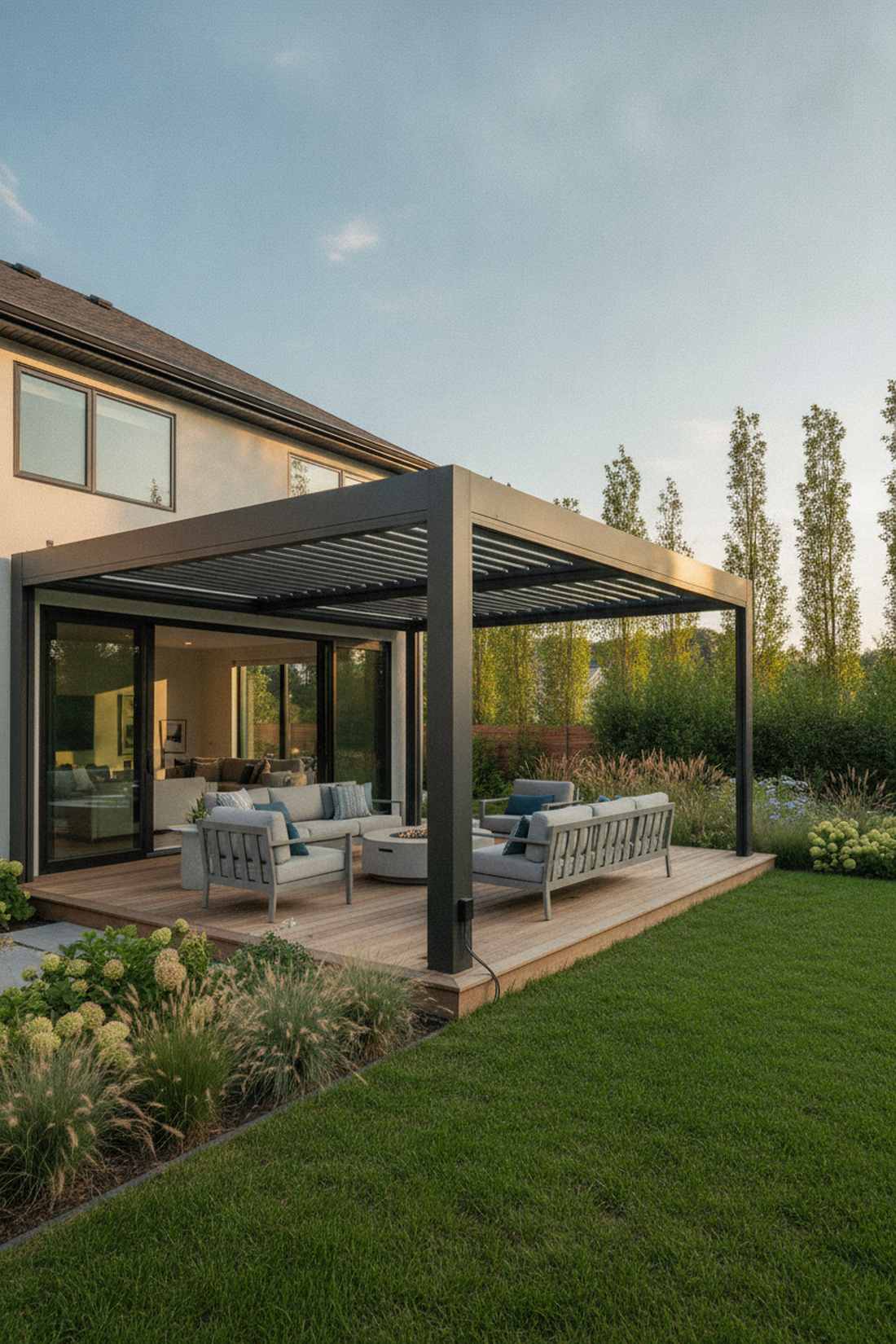 adjustable louvered pergola