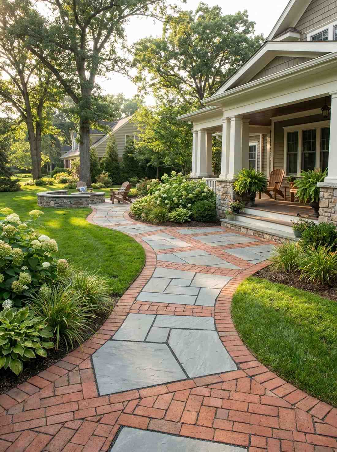 brick and stone combination path