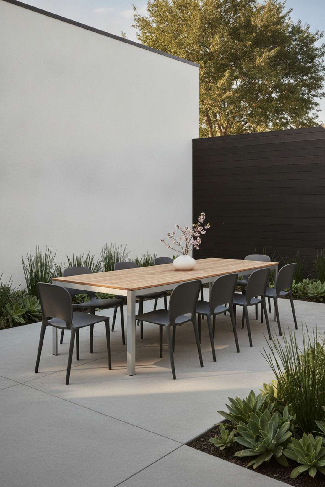 cassina outdoor dining ensemble