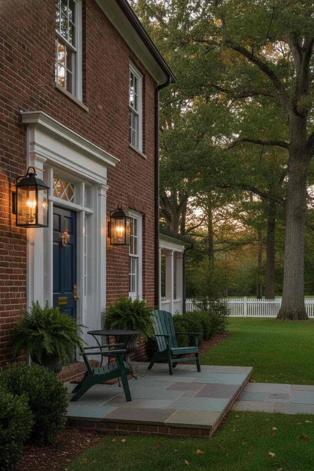 colonial beveled glass lanterns