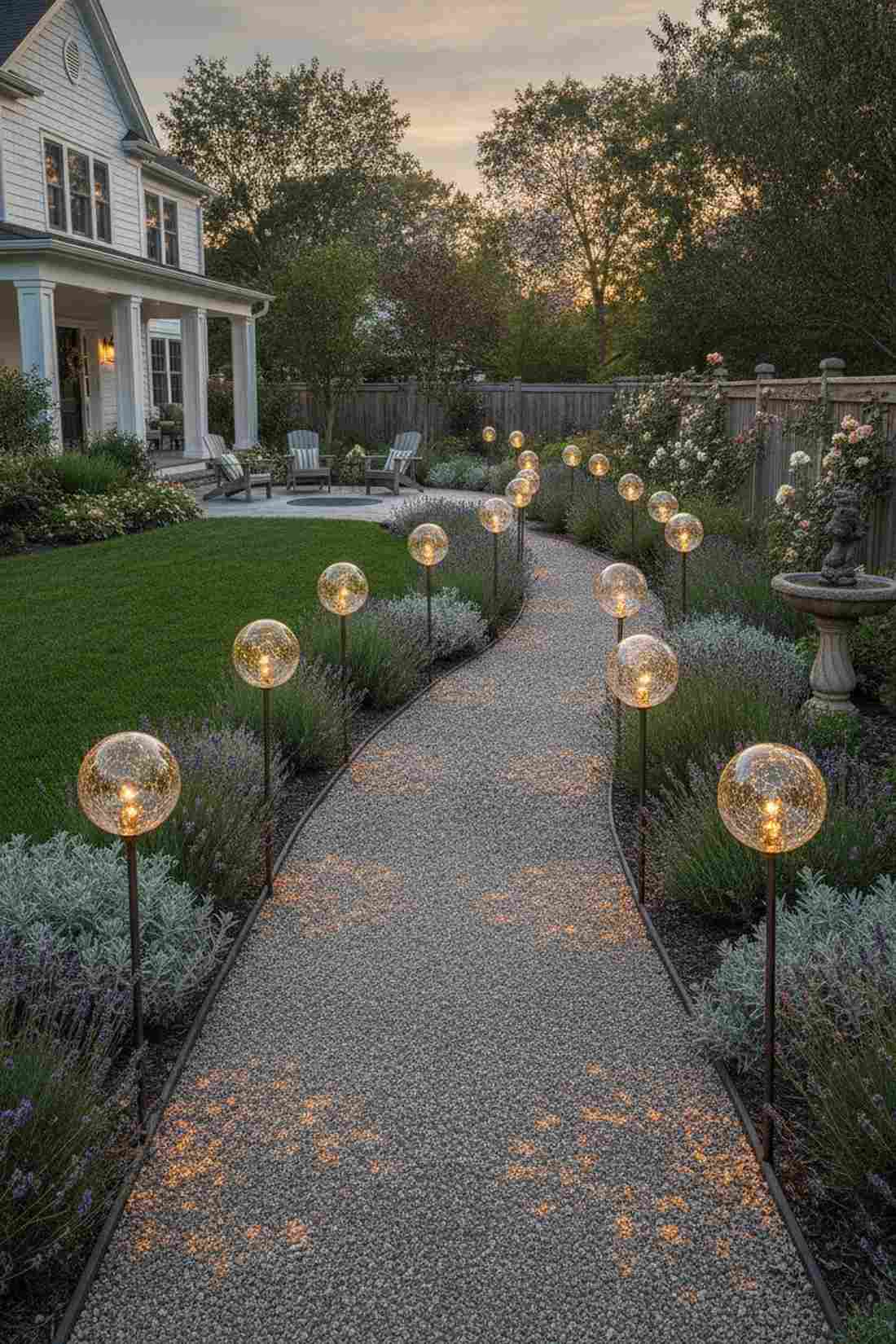 crackle glass pathway orbs