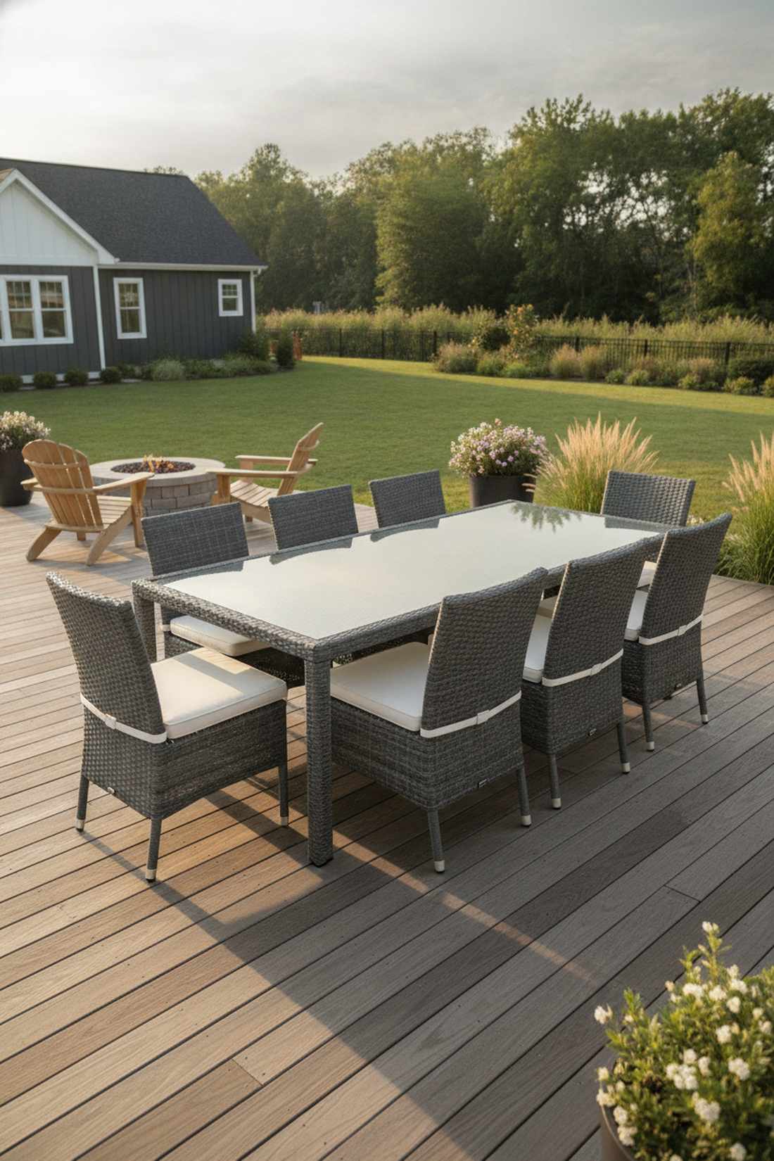 flat weave wicker dining chairs