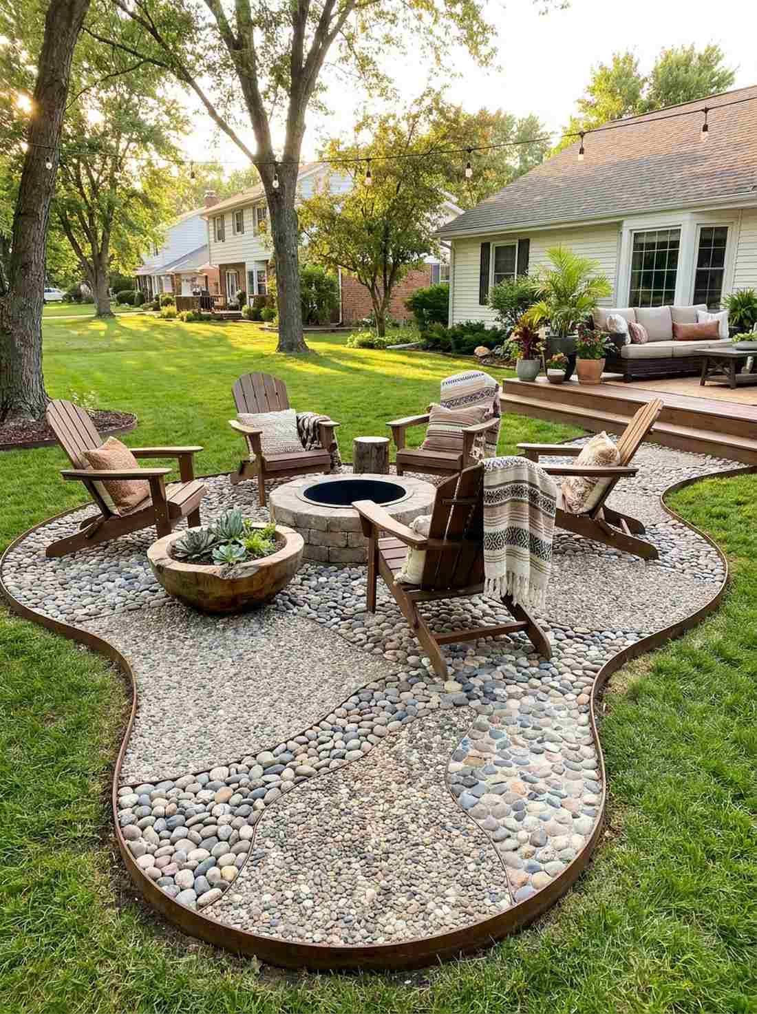 free form stone carpet