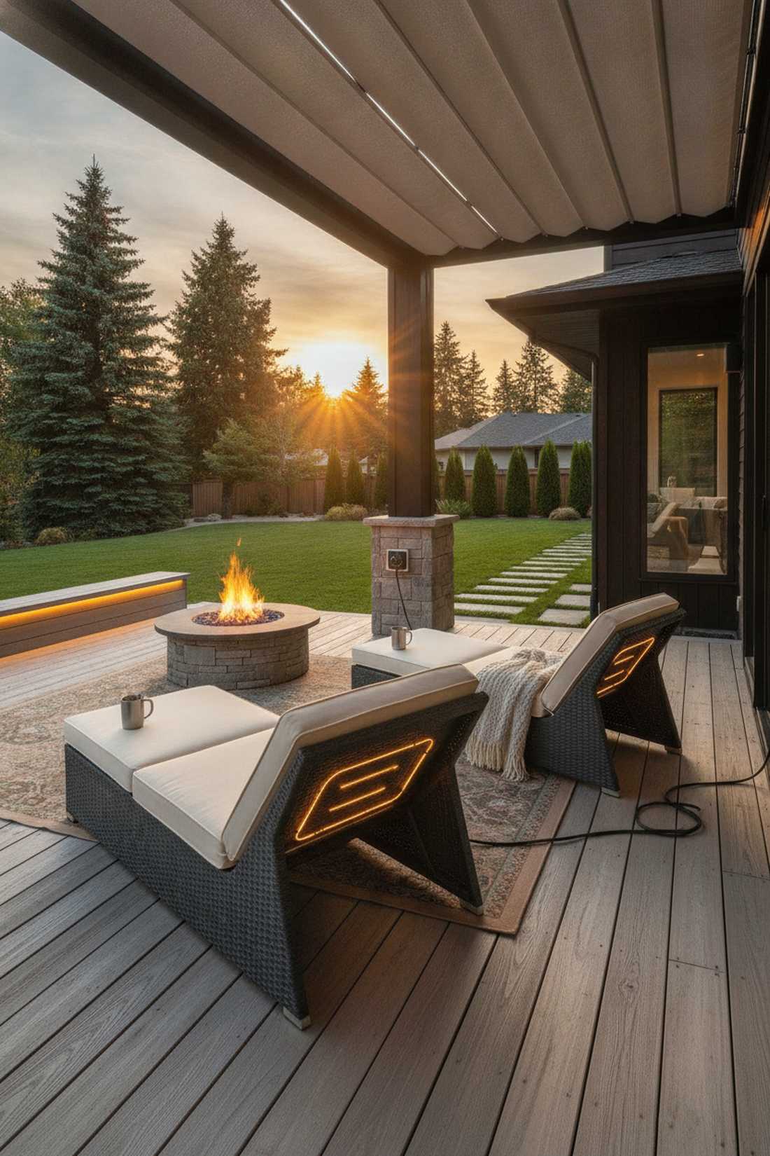 heated lounge chair