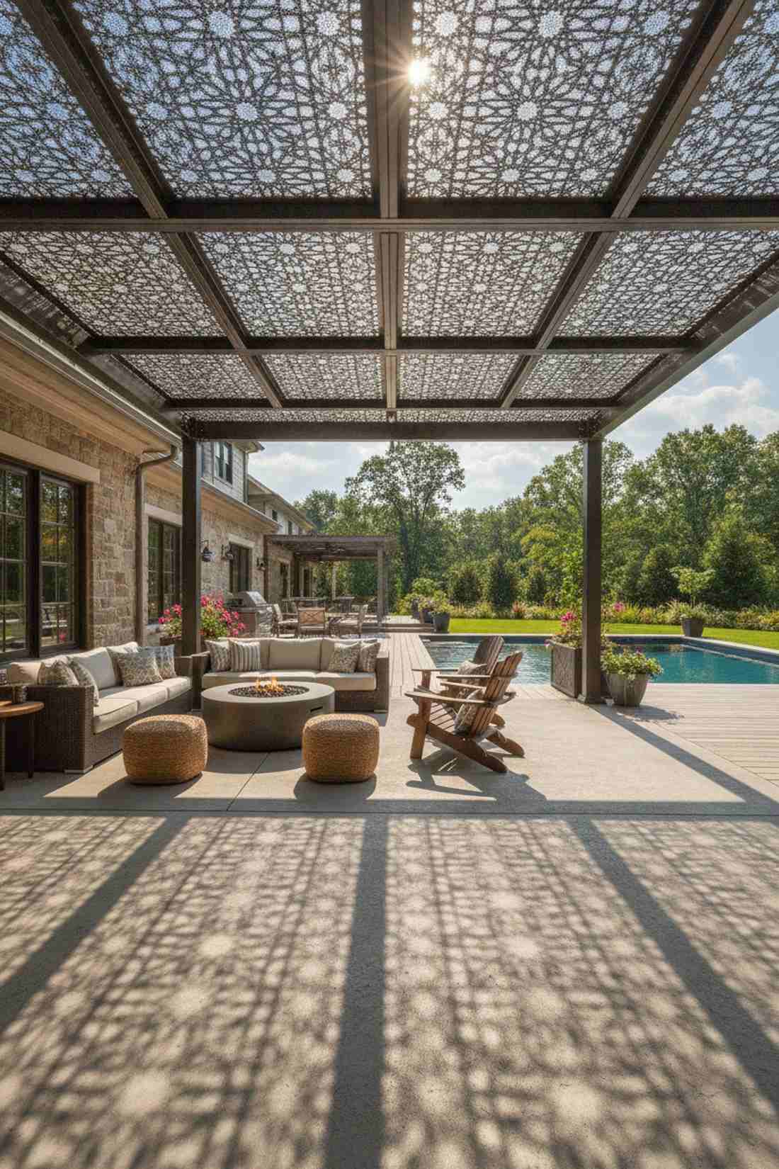 laser cut decorative roof panels