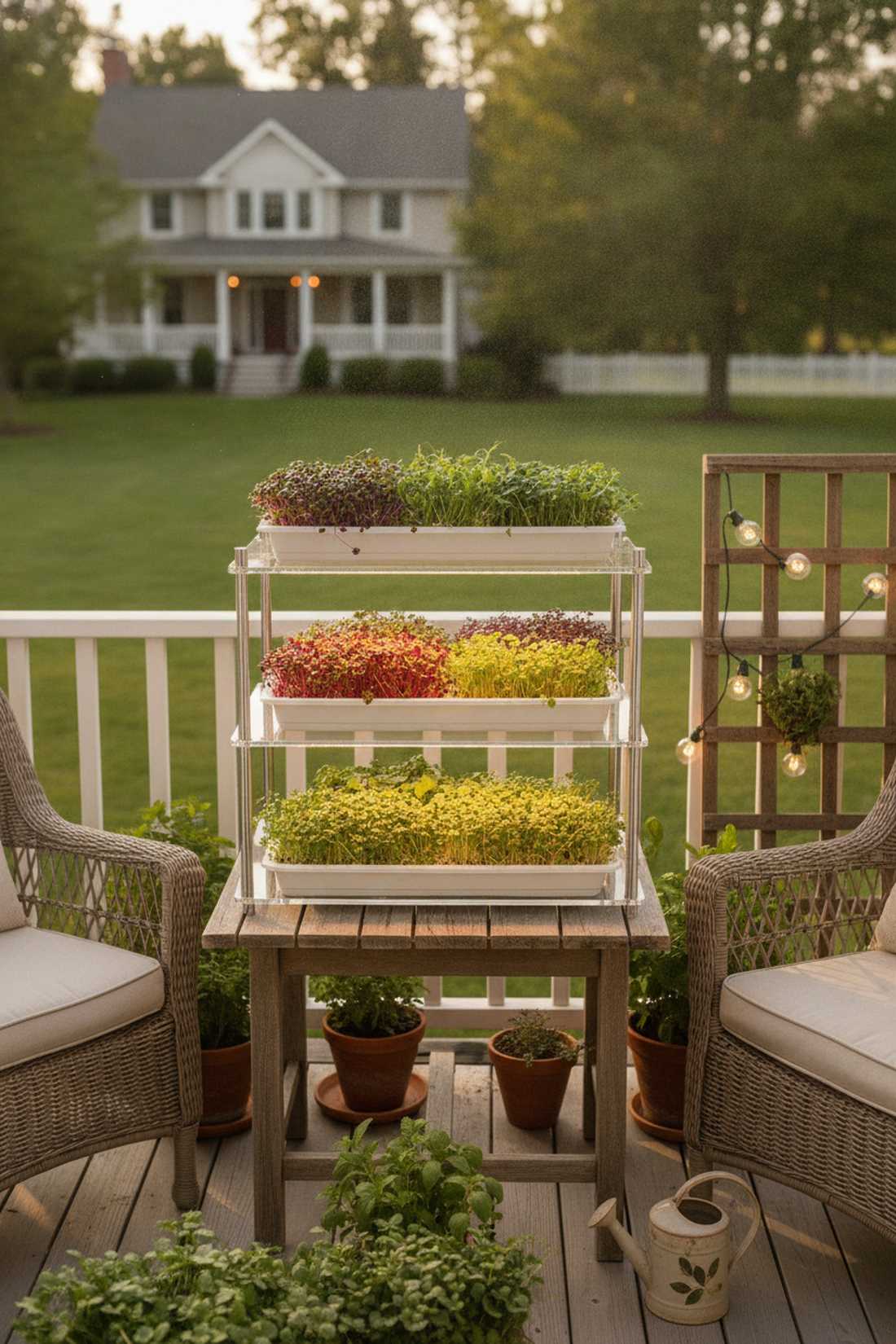 microgreens sprouting station