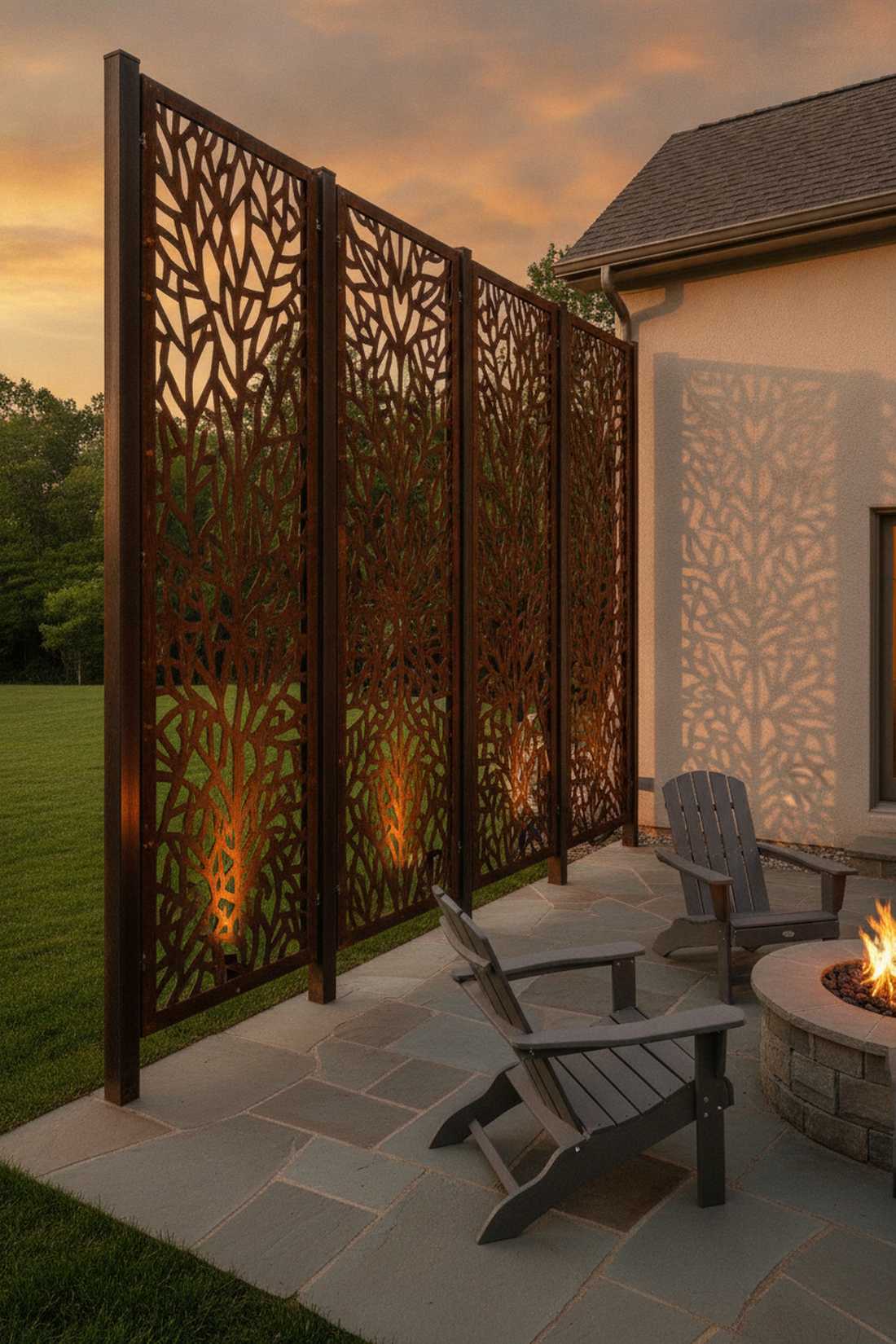 perforated metal screen fence