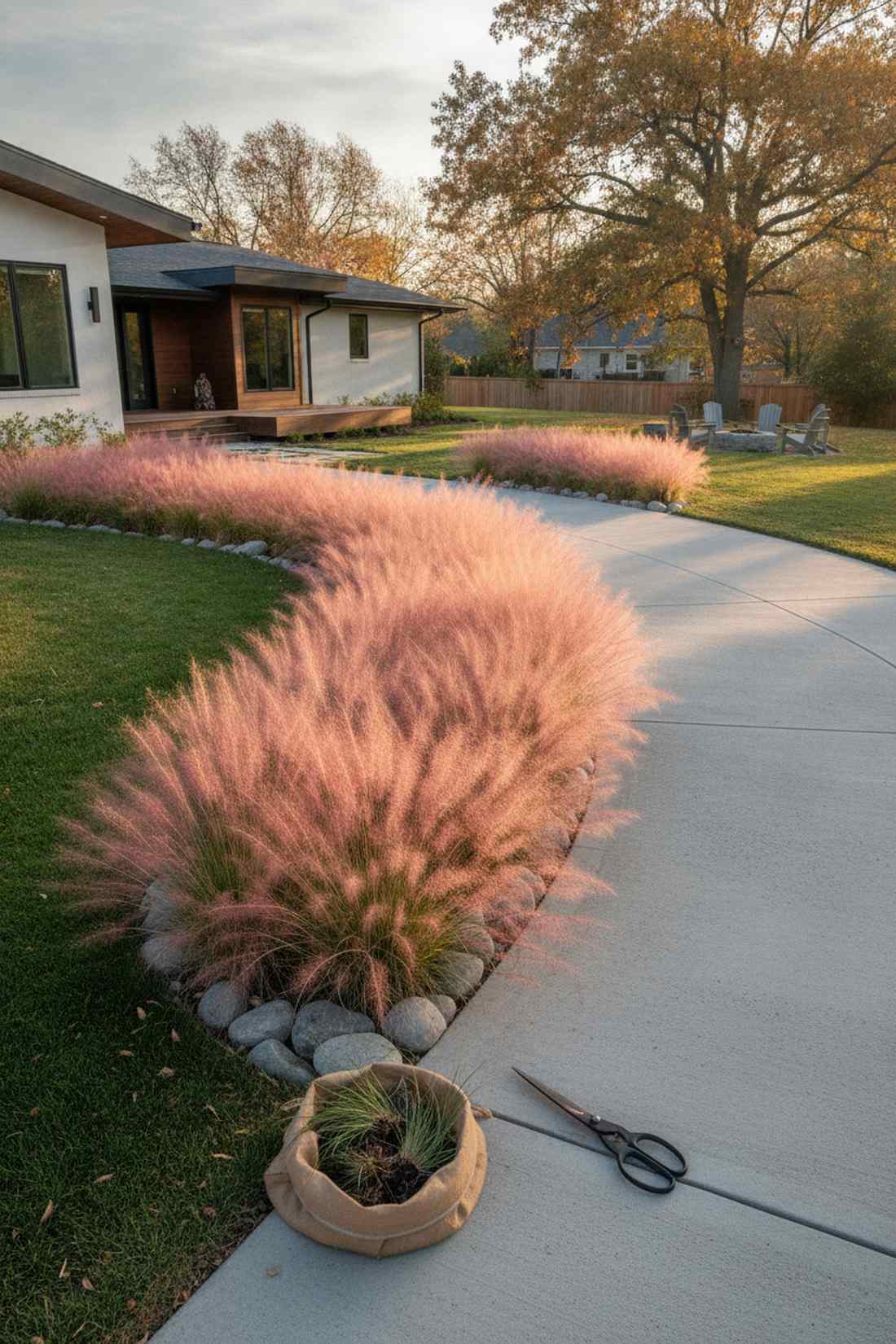 pink muhly grass