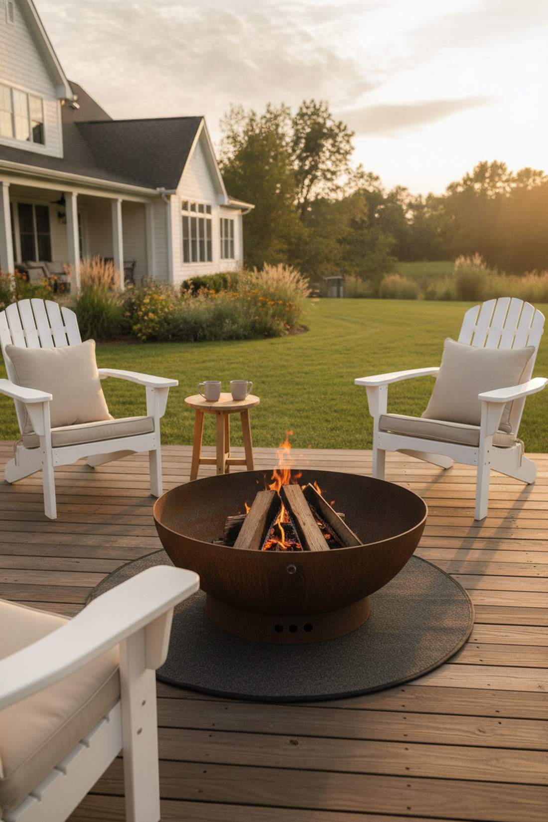 portable steel fire bowl