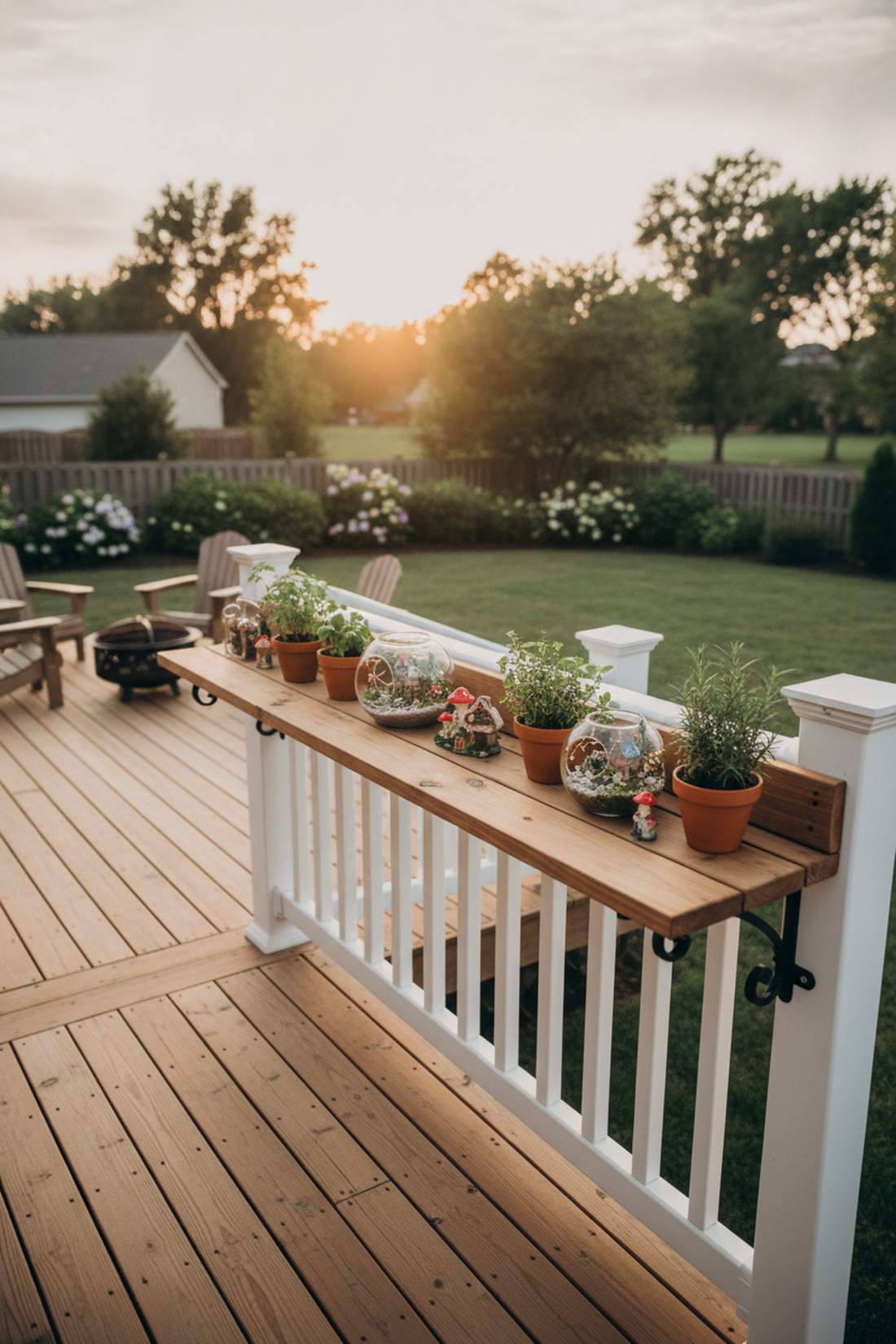 railing shelf planters