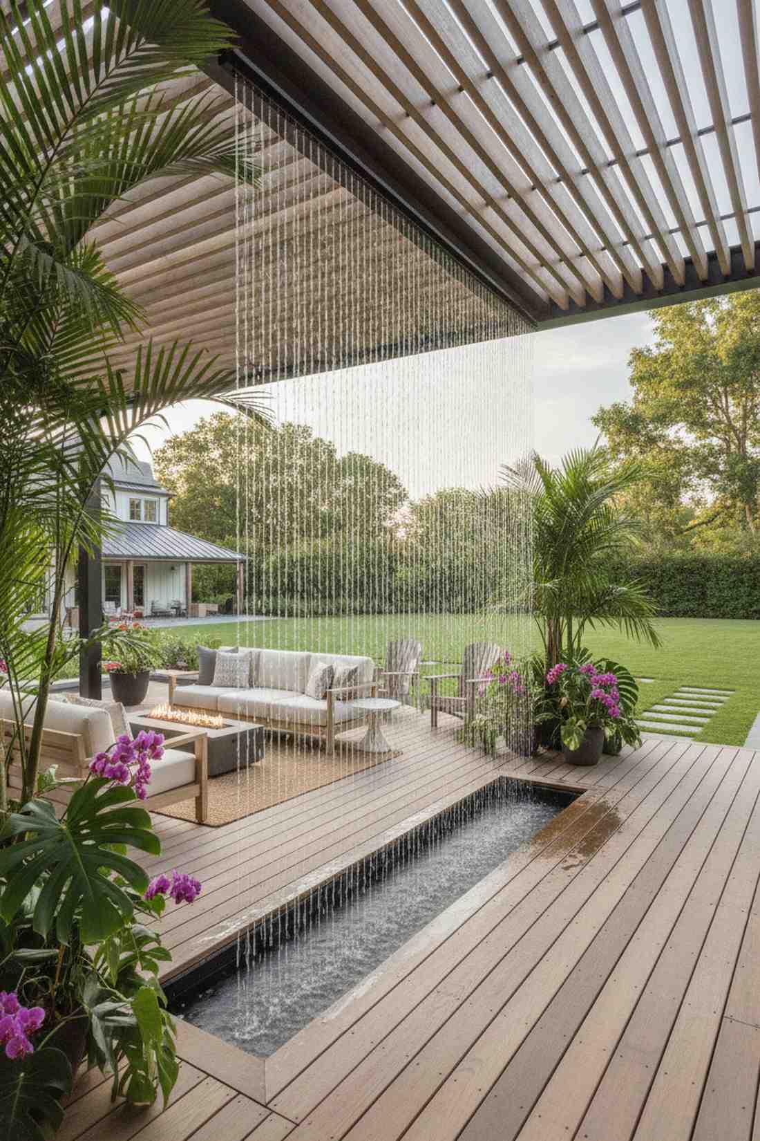 rain curtain feature