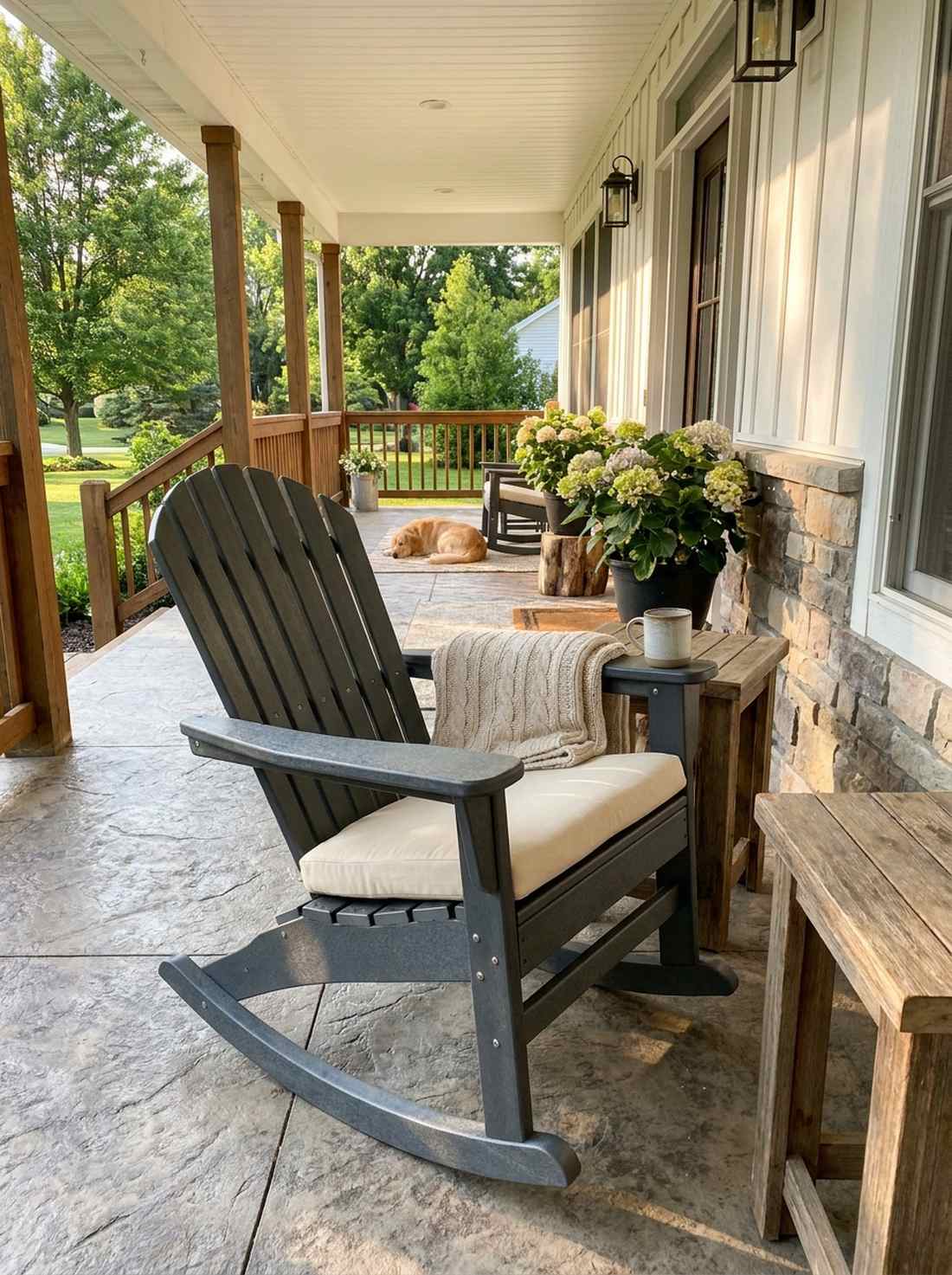 rocking adirondack chair