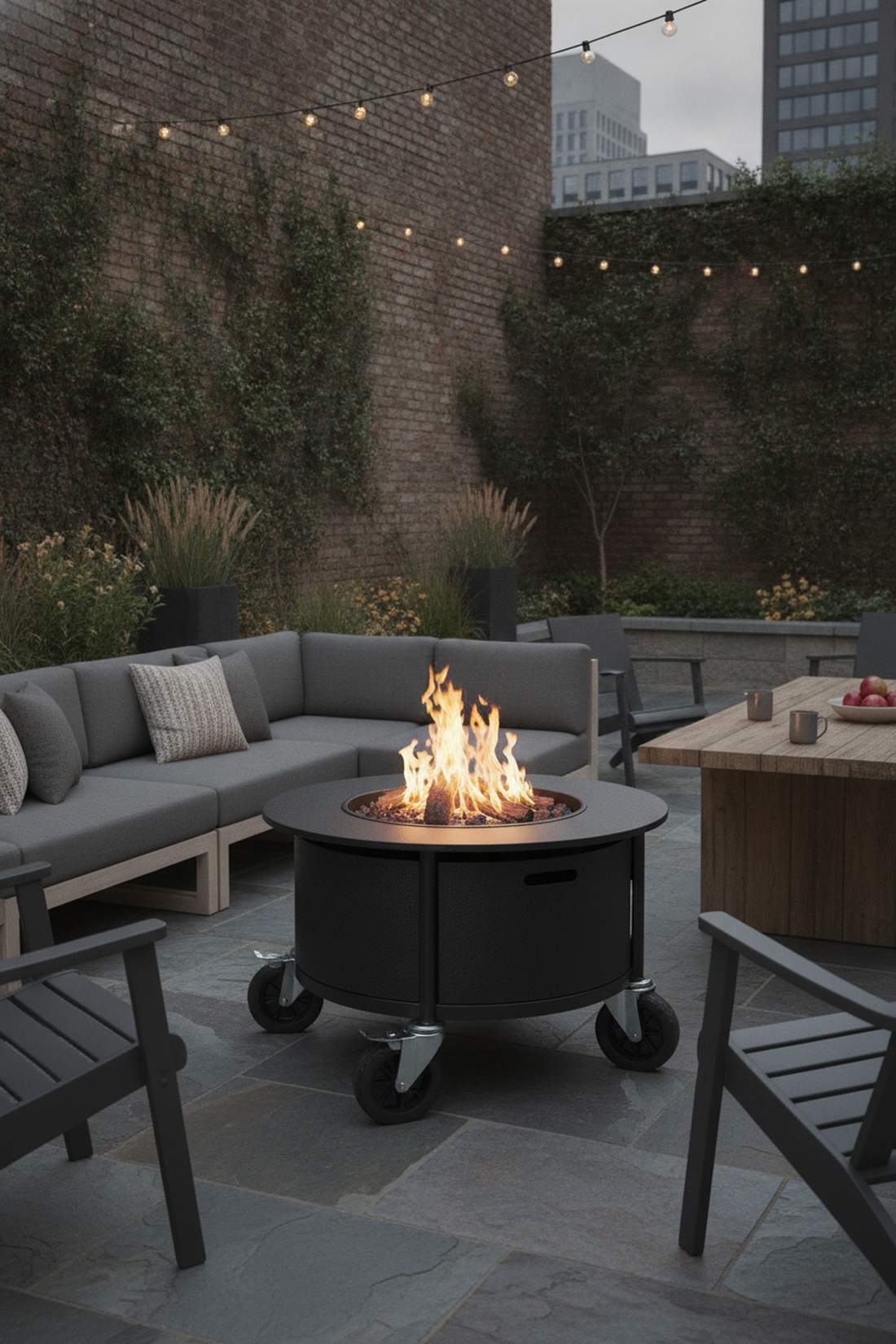 rolling fire pit
