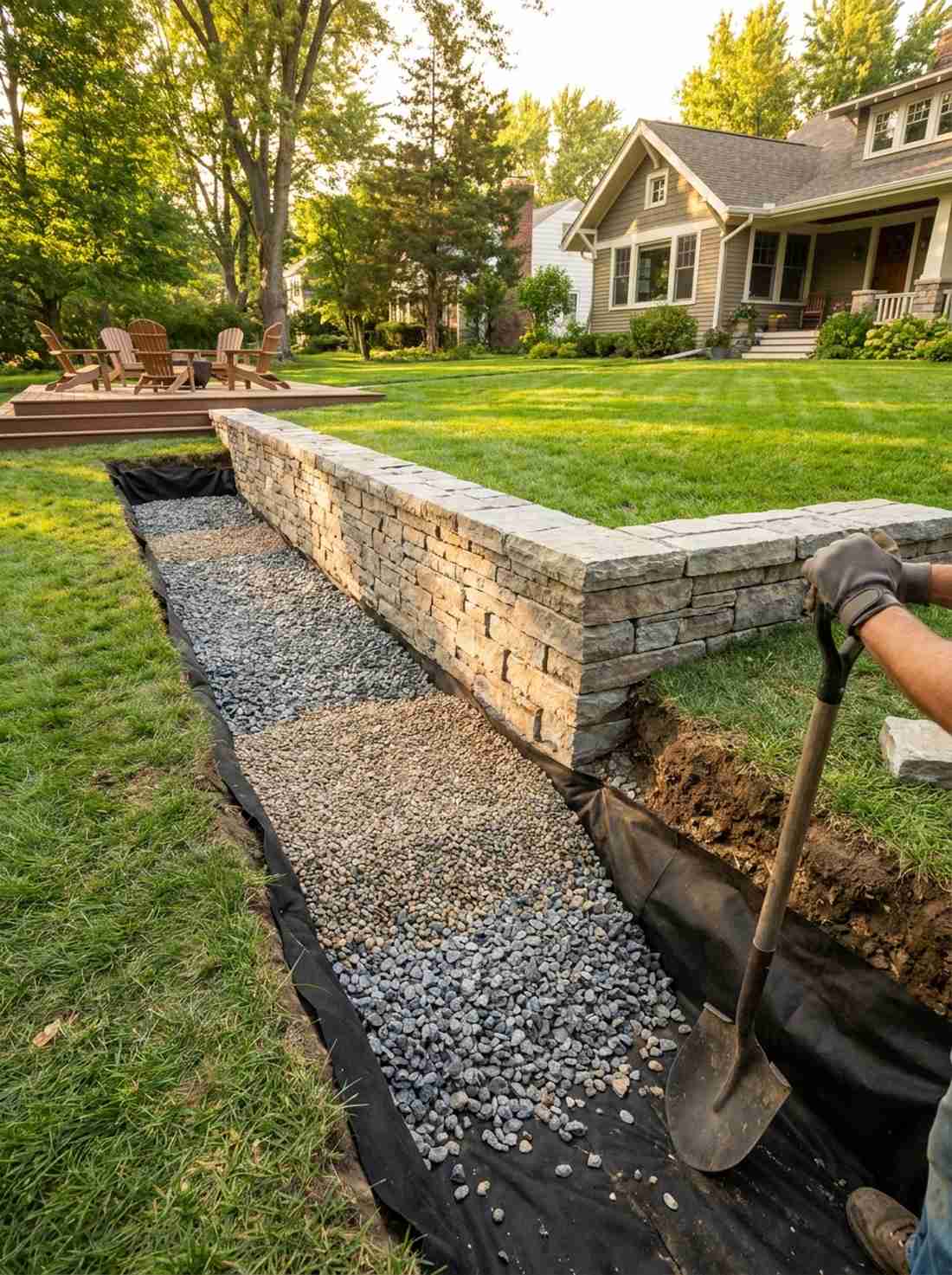 rubble trench foundation system
