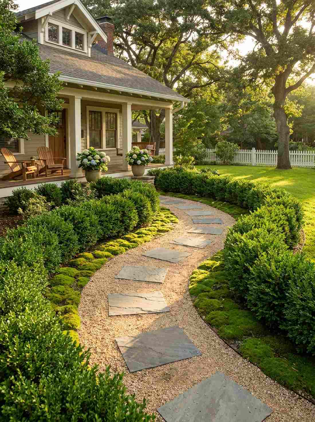 s curve meandering path